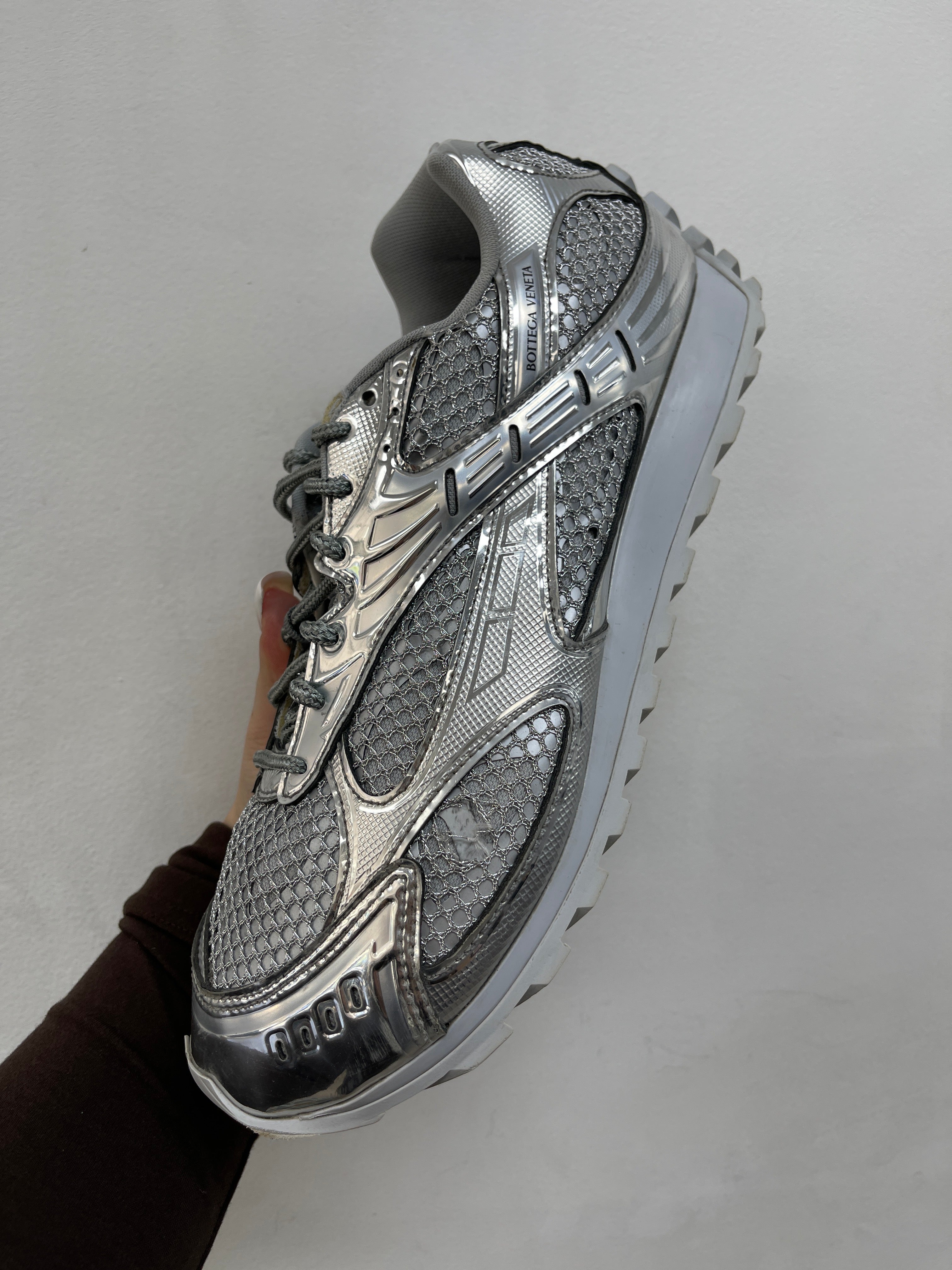 Bottega Veneta Triple Silver Orbit Sneakers