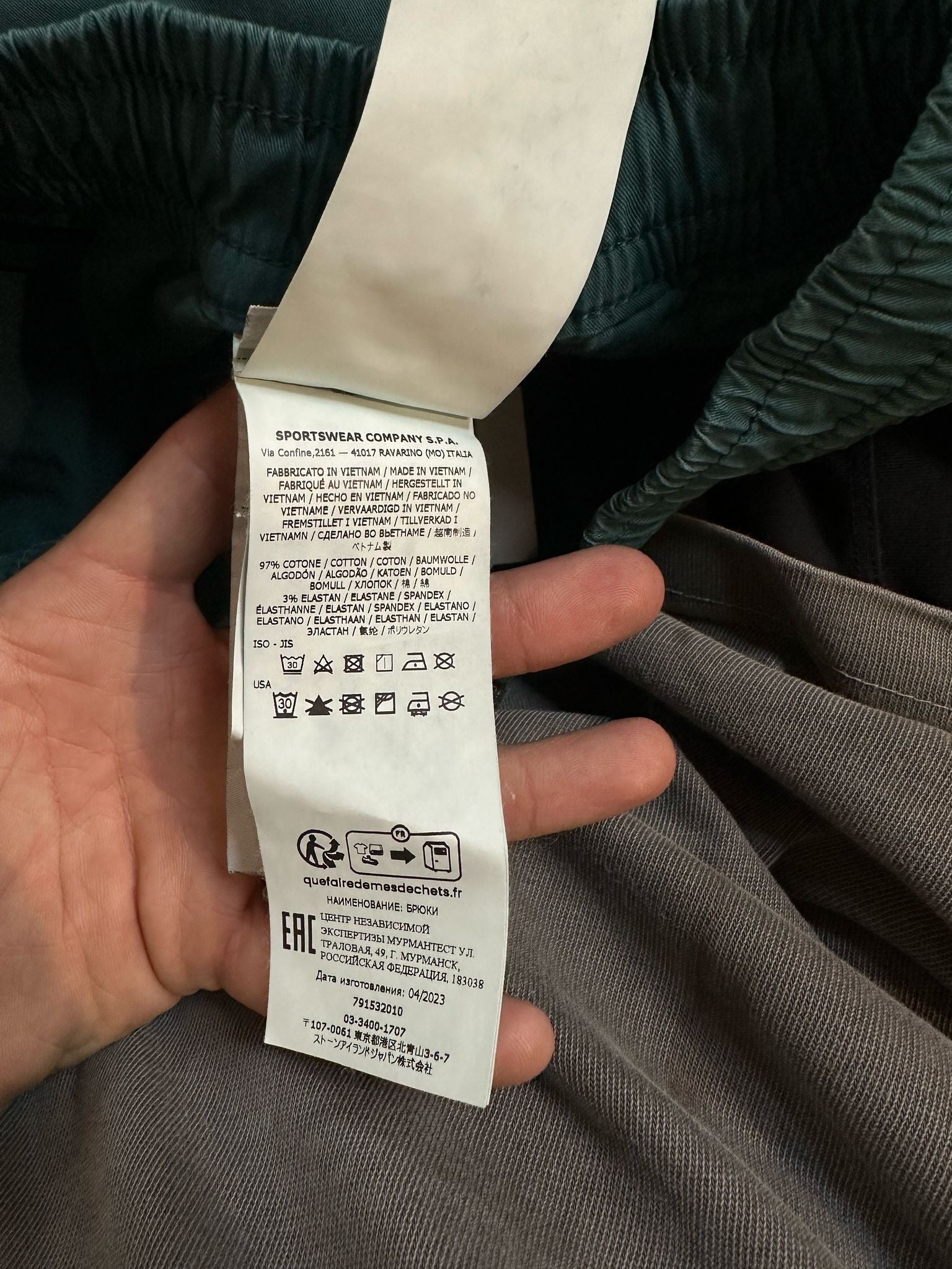 Stone Island Cargo Pants Green Used 30