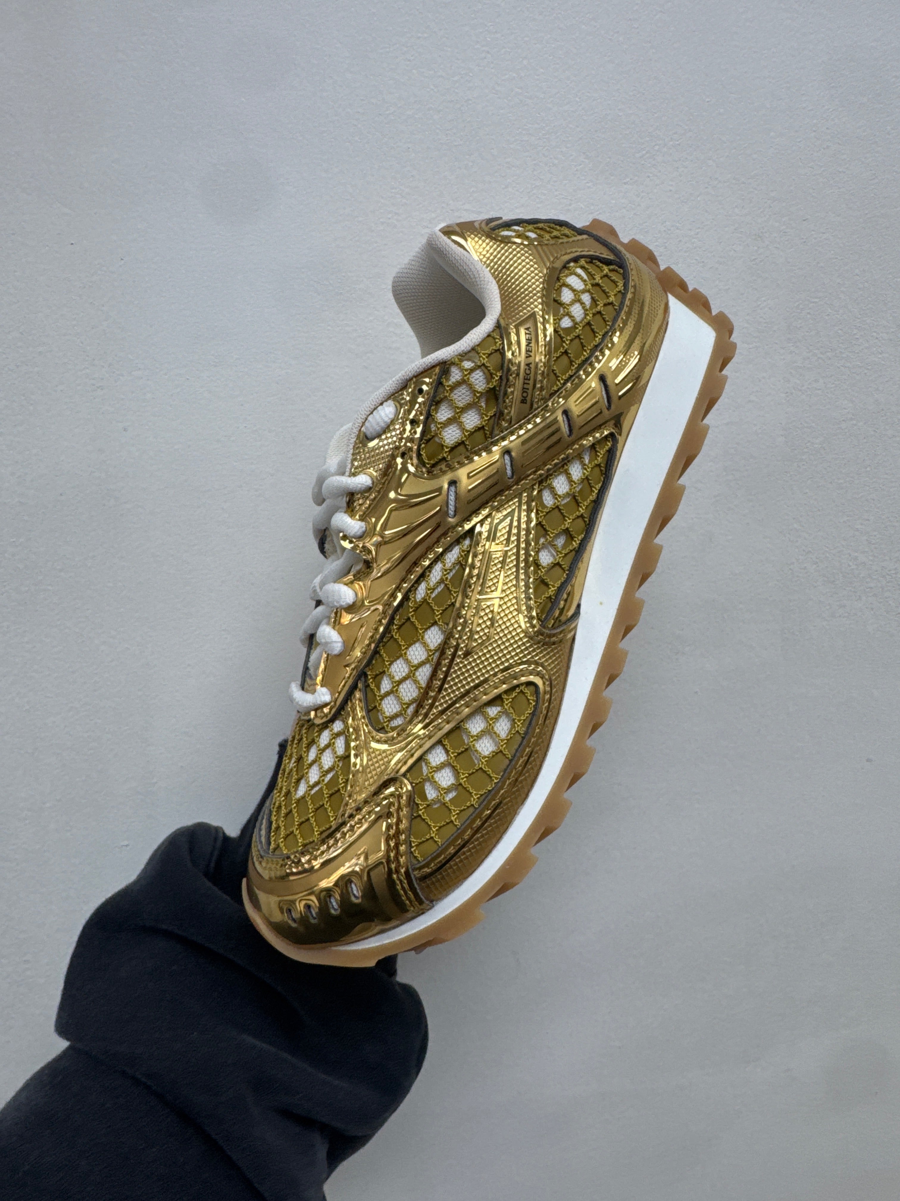 Bottega Veneta Gold Orbit Sneakers