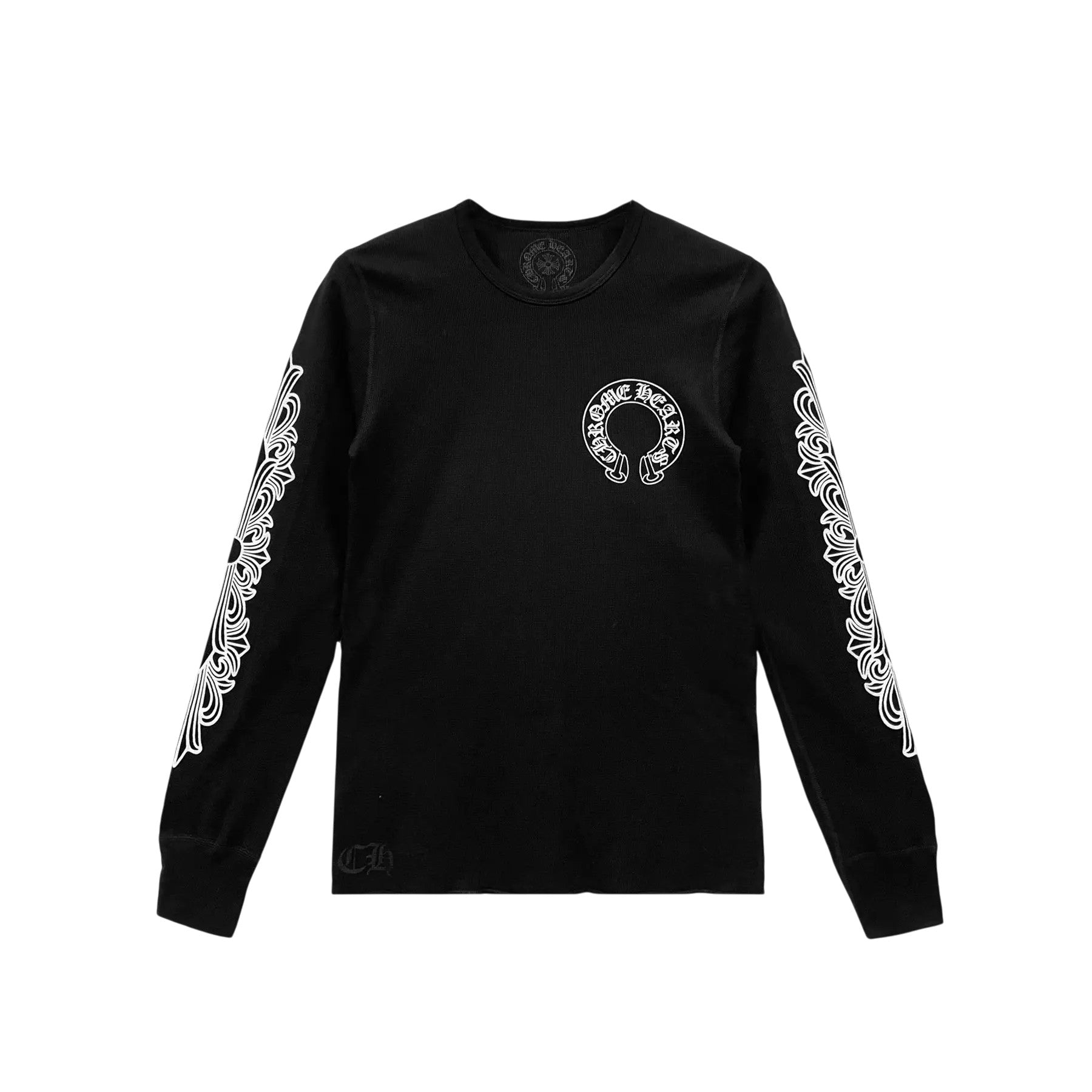 Chrome Hearts 'Floral Horseshoe' Black LS Thermal