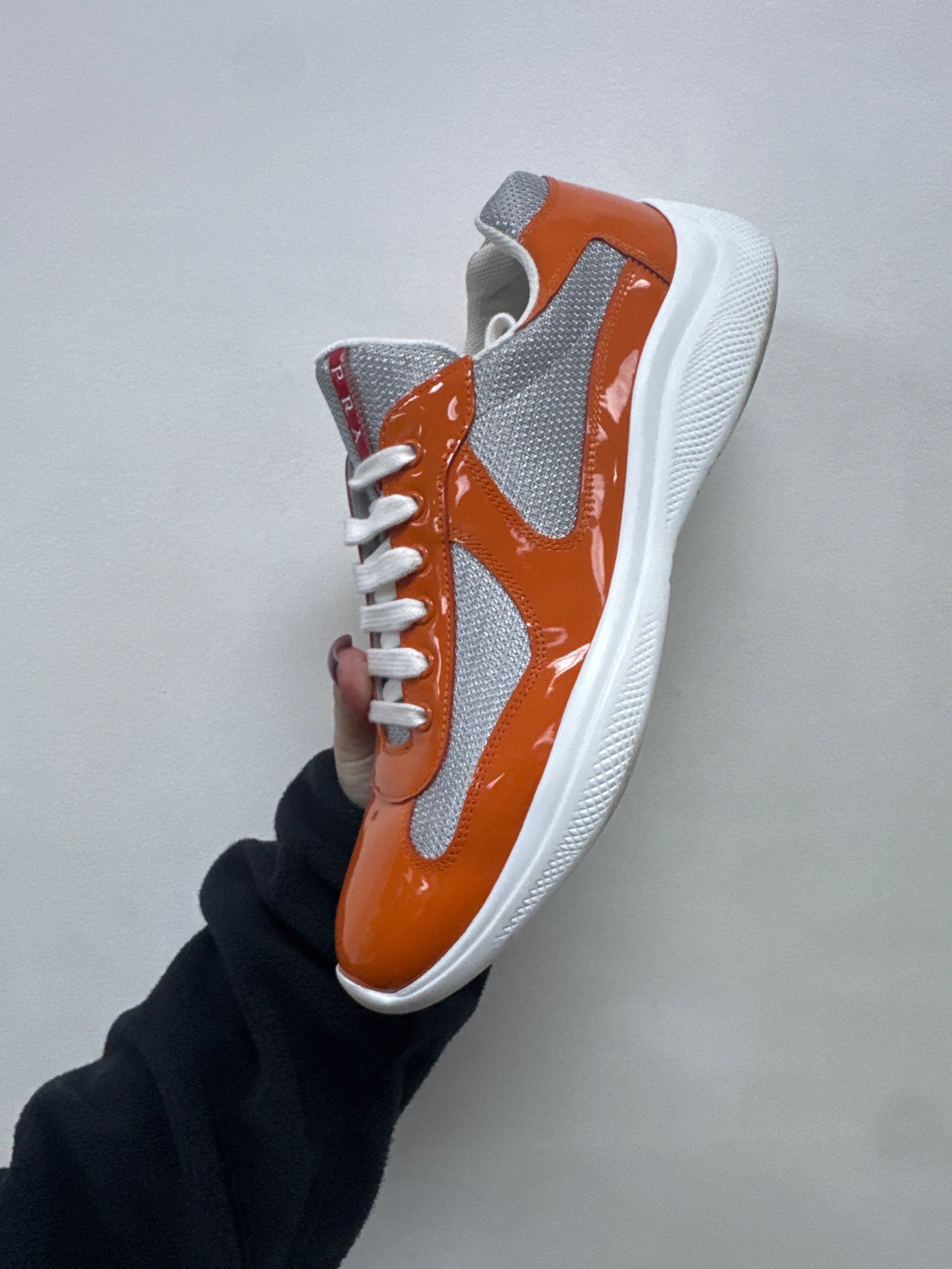 Prada Orange Cup Sneakers