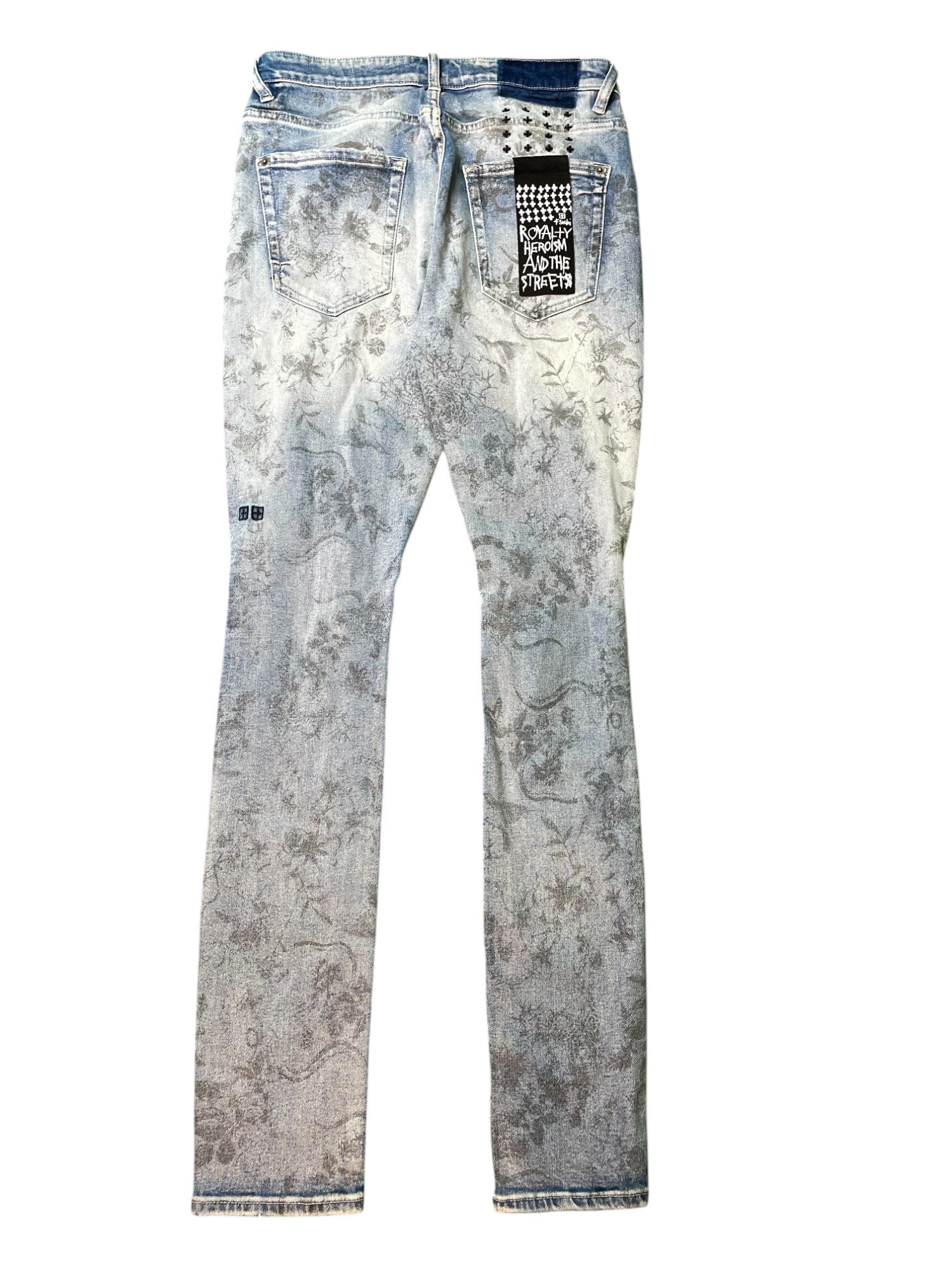 Ksubi "Van Winkle Unearthy" All Over Light Wash Blue Jeans