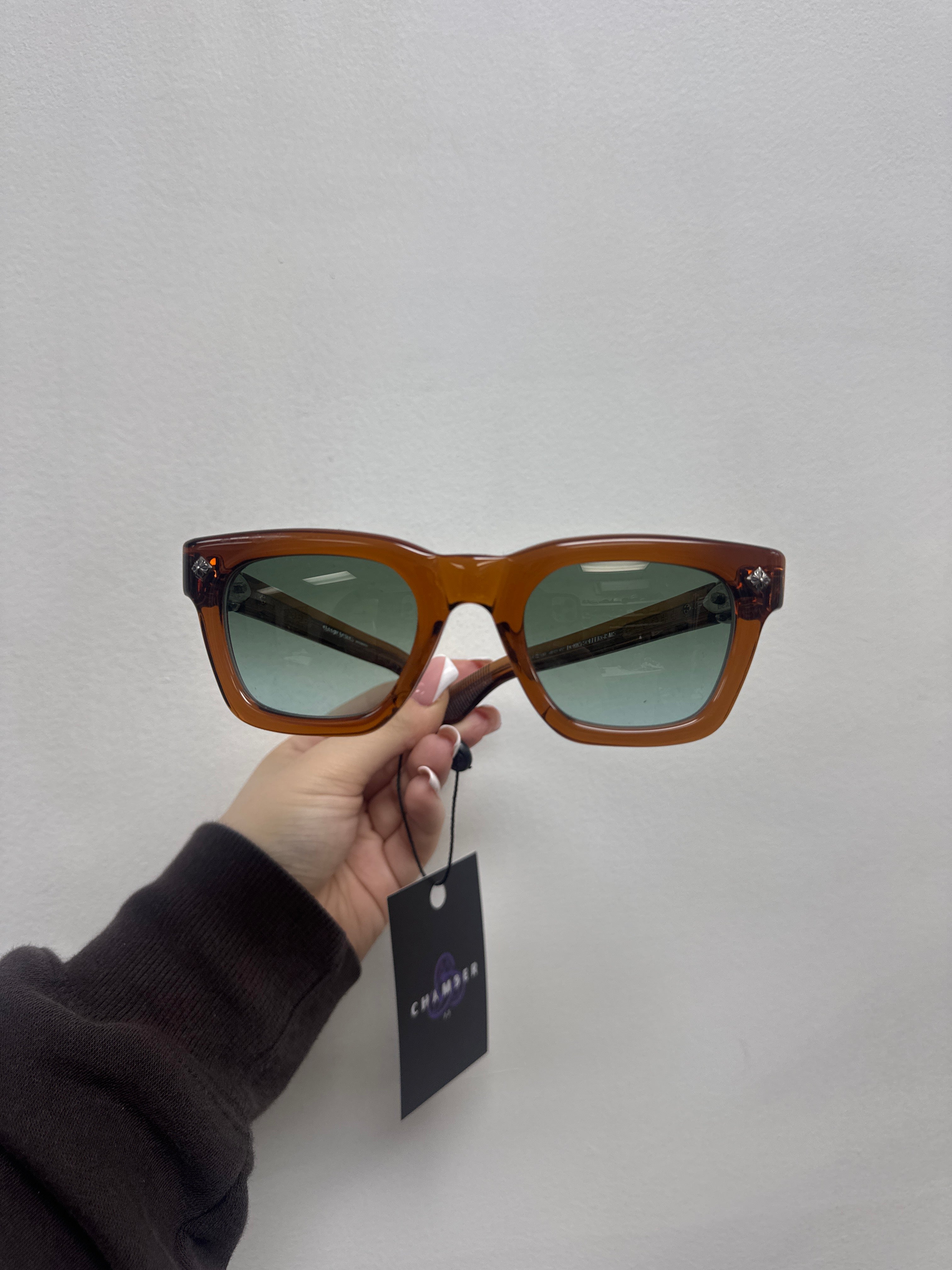 Chrome Hearts Clear Brown Donnysoffergisms Sunglasses