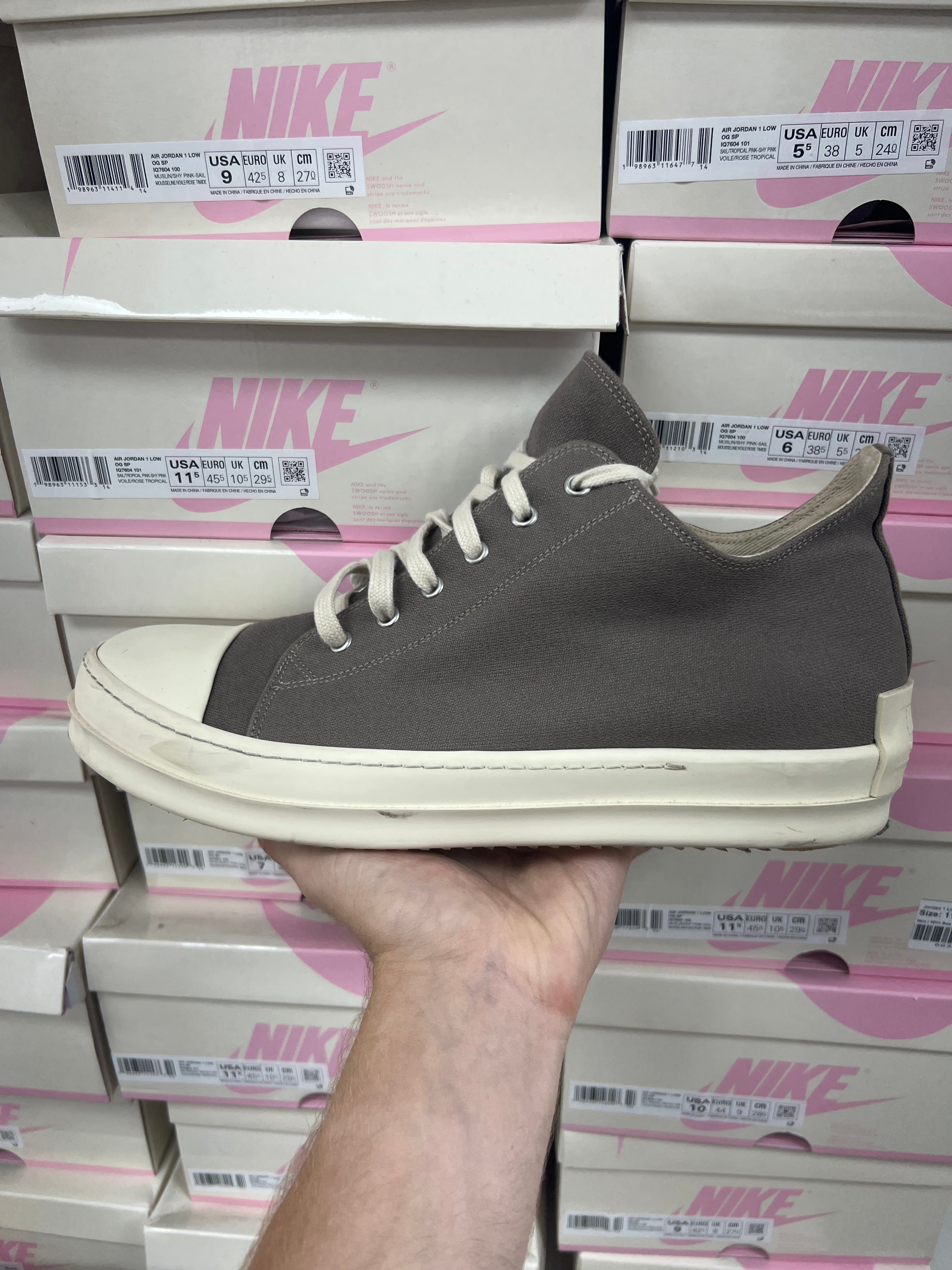 Rick Owens Dust & Milk 'DRKSHDW' Porterville Ramone Low Sneakers