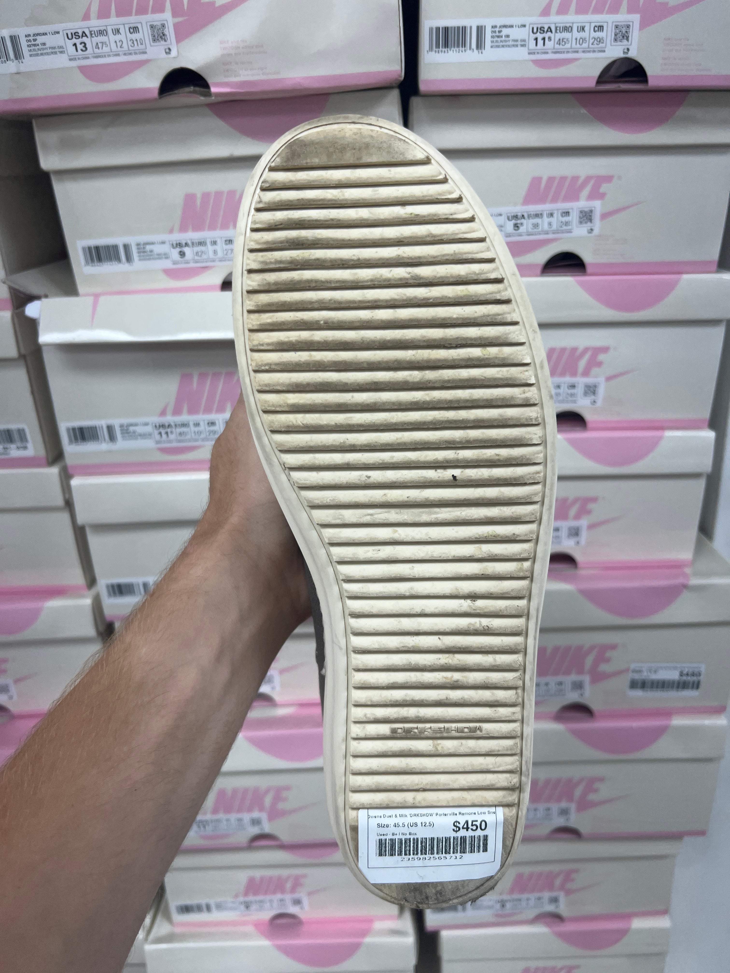 Rick Owens Dust & Milk 'DRKSHDW' Porterville Ramone Low Sneakers