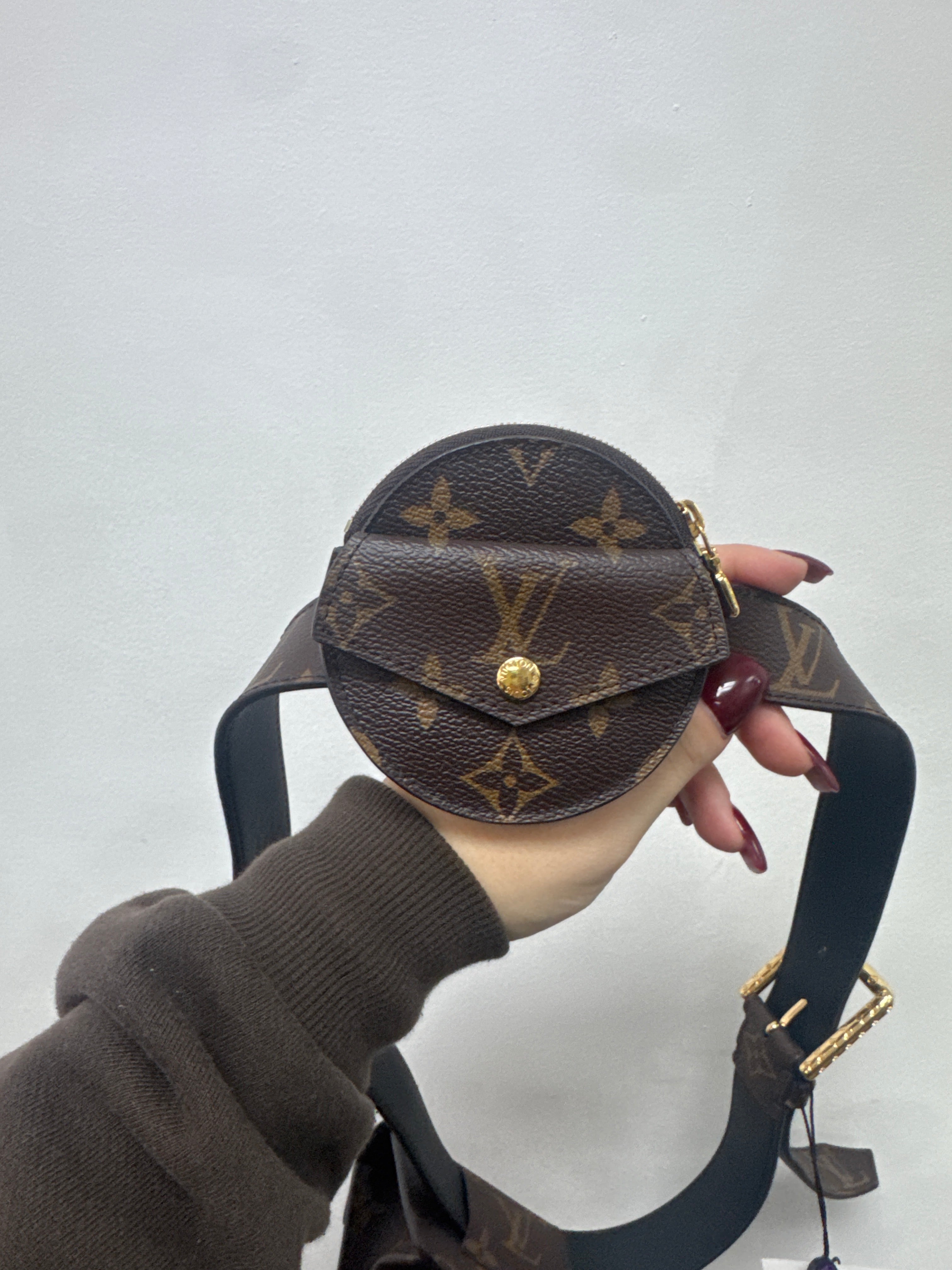 Louis Vuitton Brown Monogram Pocket (90-36) Belt