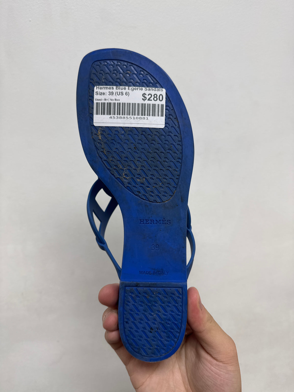Hermes Blue Egerie Sandals