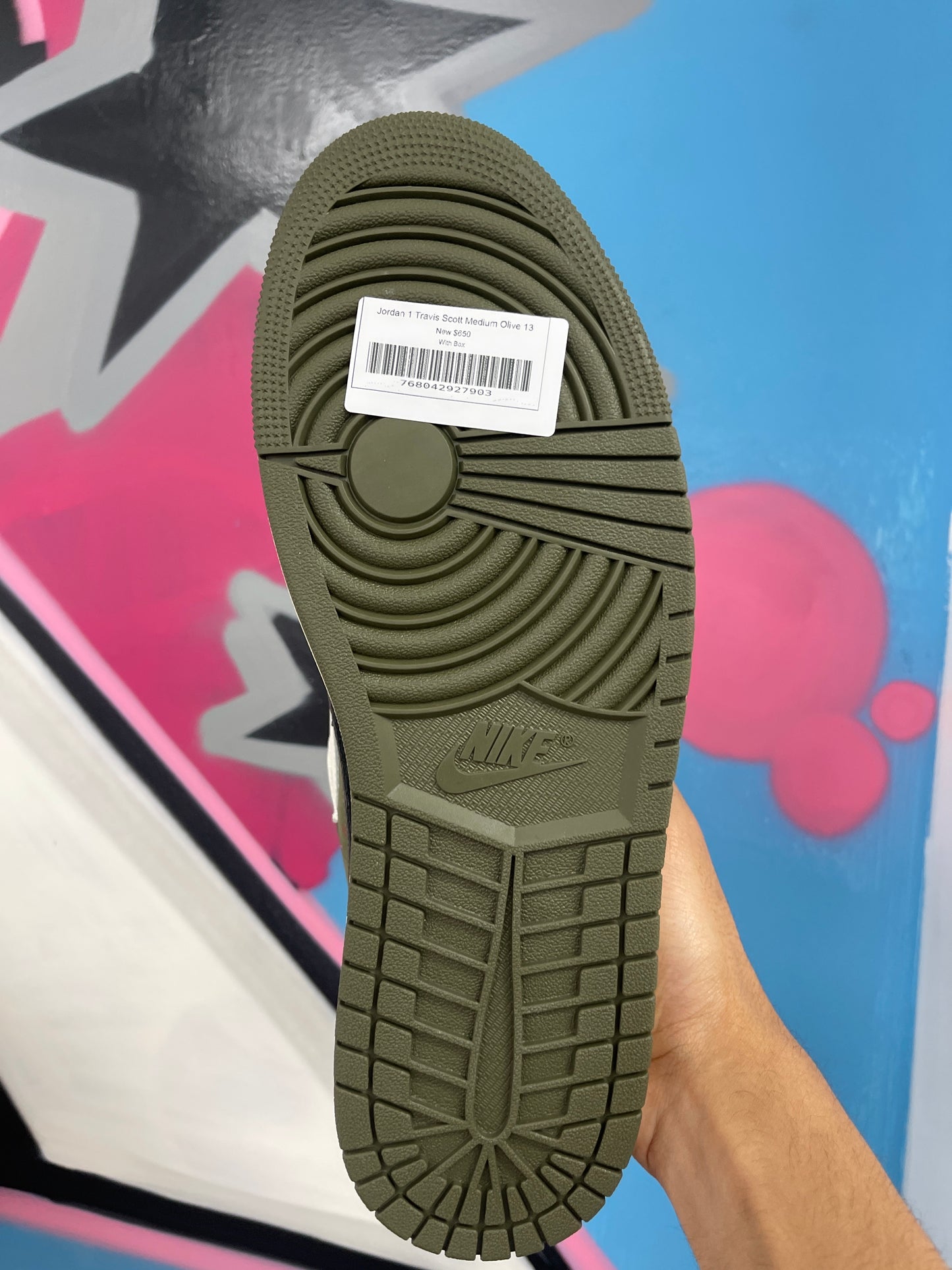 Jordan 1 Travis Scott Medium Olive New With Box