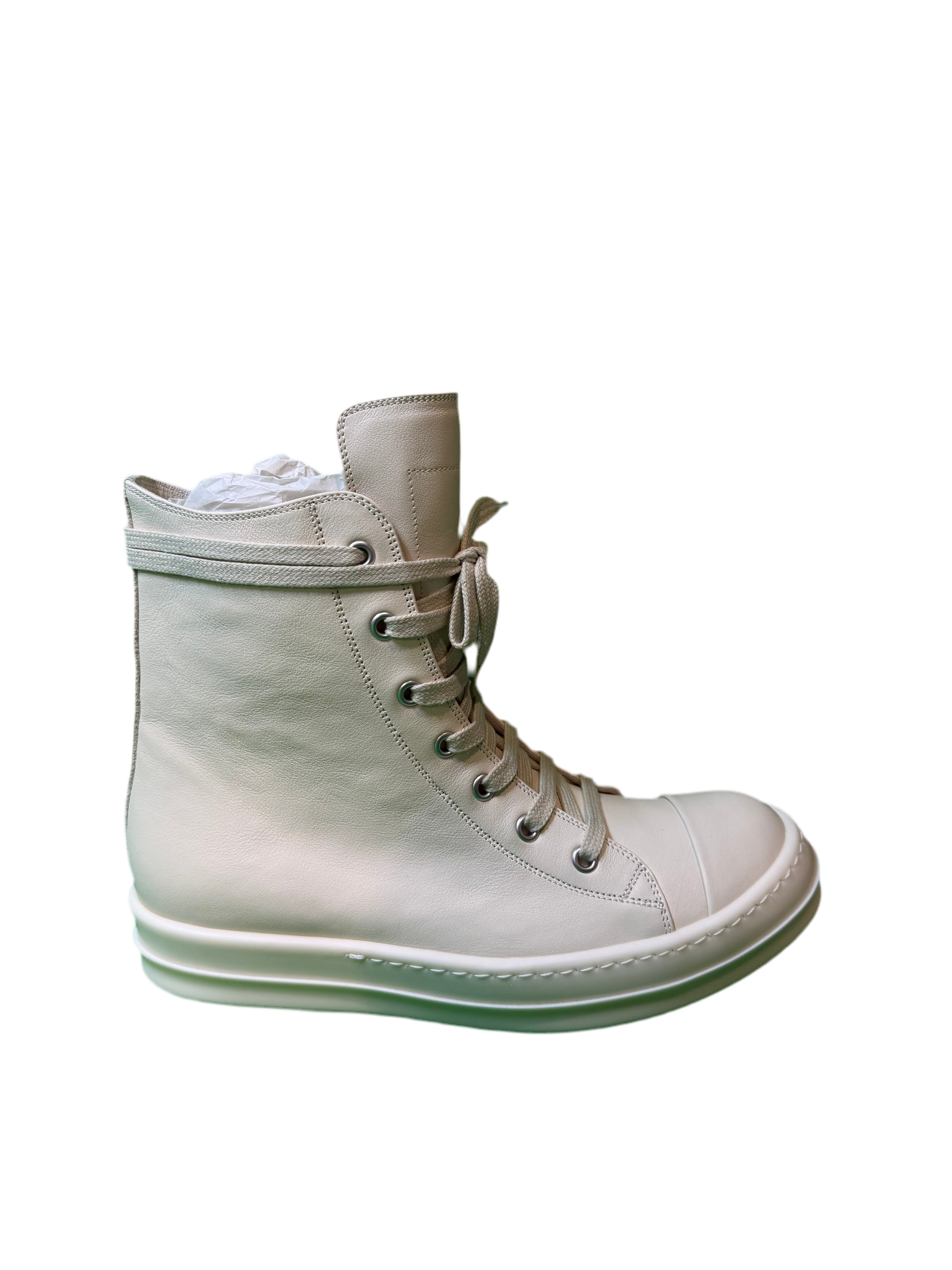 Rick Owens Hi Top Sneakers Milk Sneakers