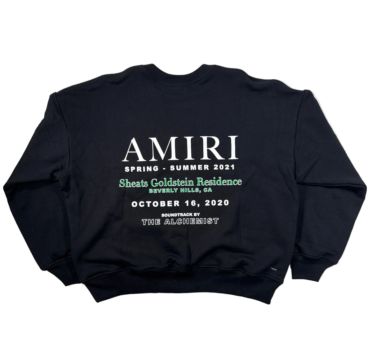 Amiri Black Green Alchemist Crewneck