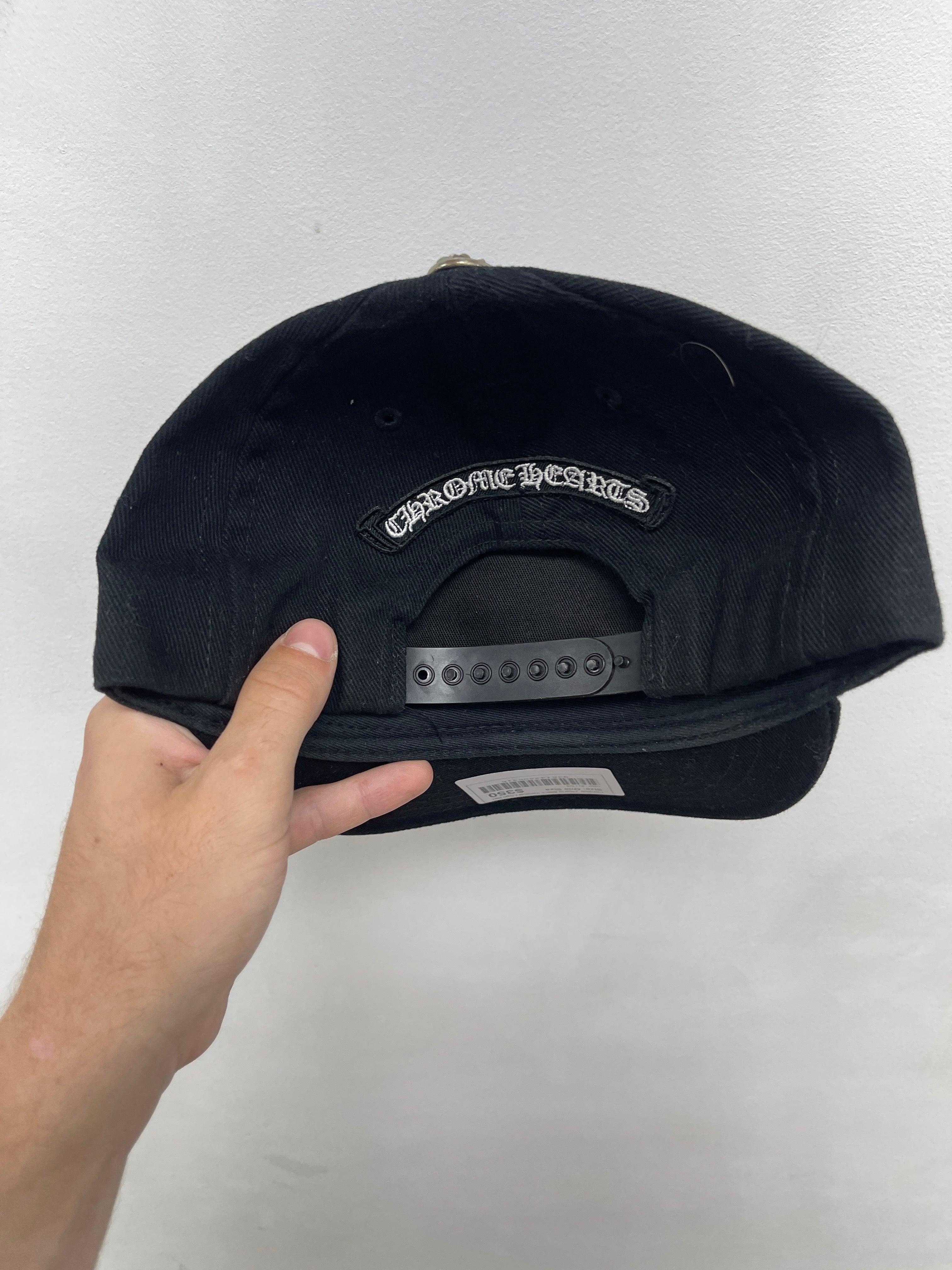 Chrome Hearts Black Vertical Logo Hat