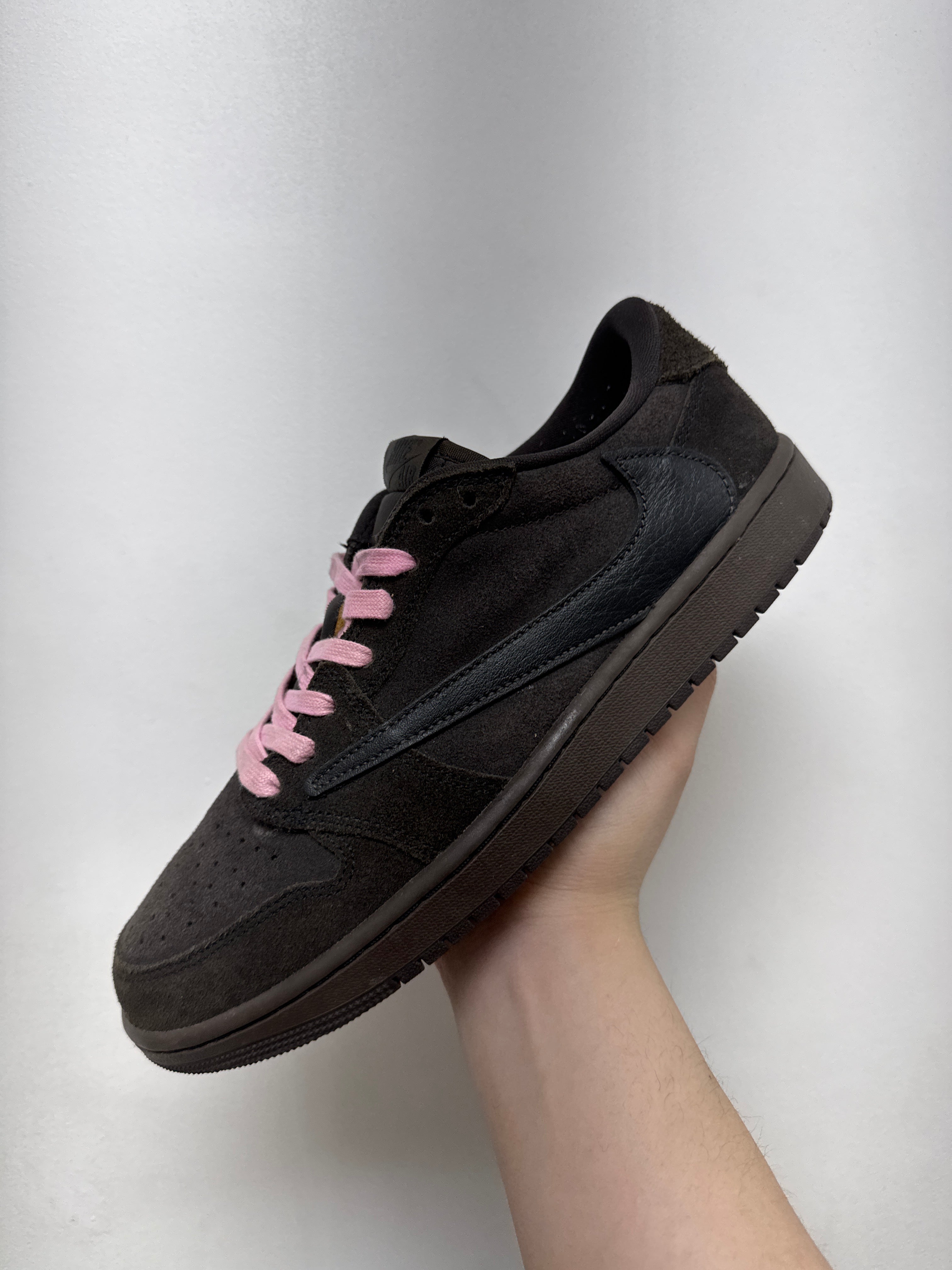 Jordan 1 Low TS Brown Velvet Sneakers