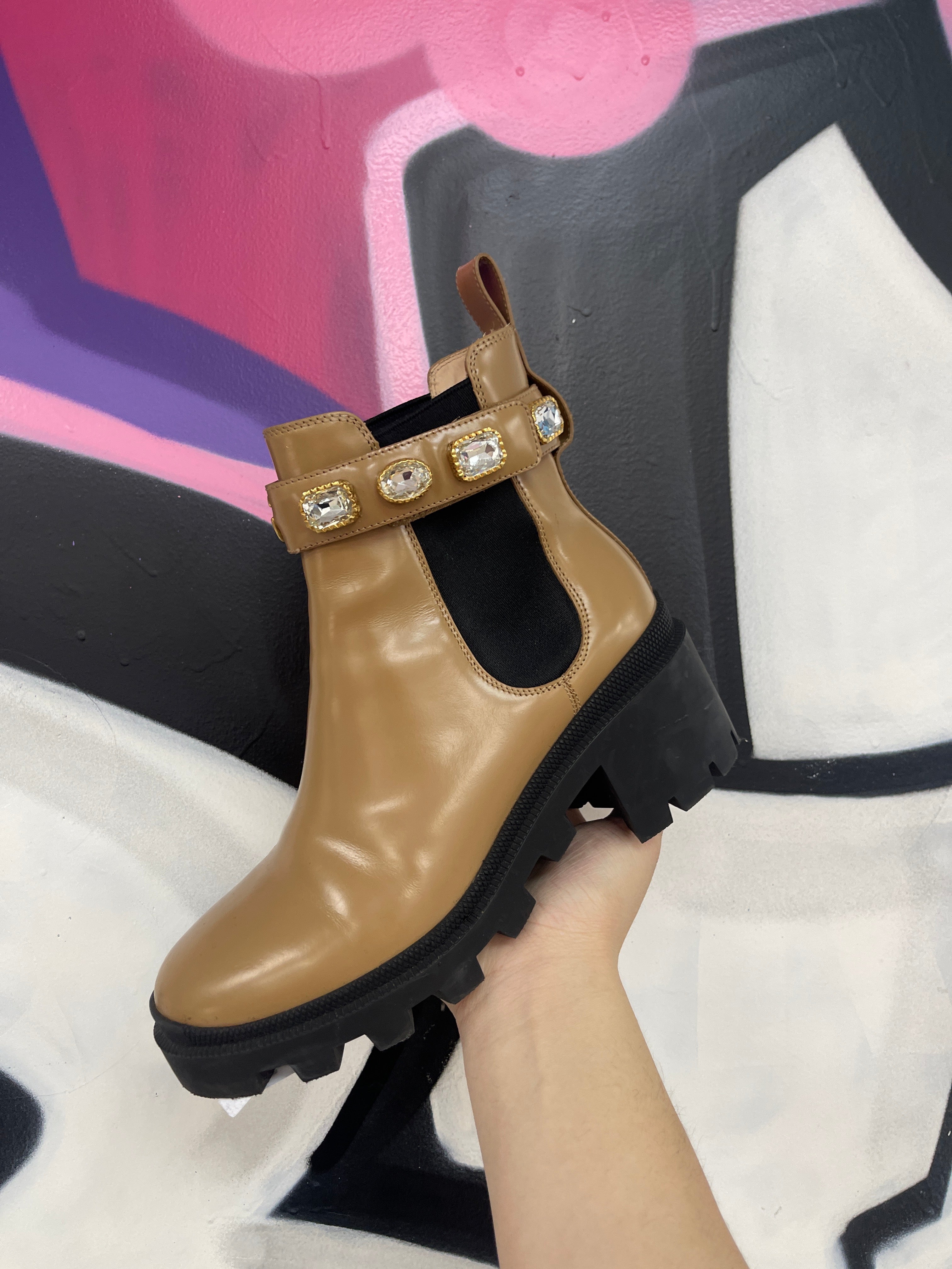 Gucci Studded Ankle Boots
