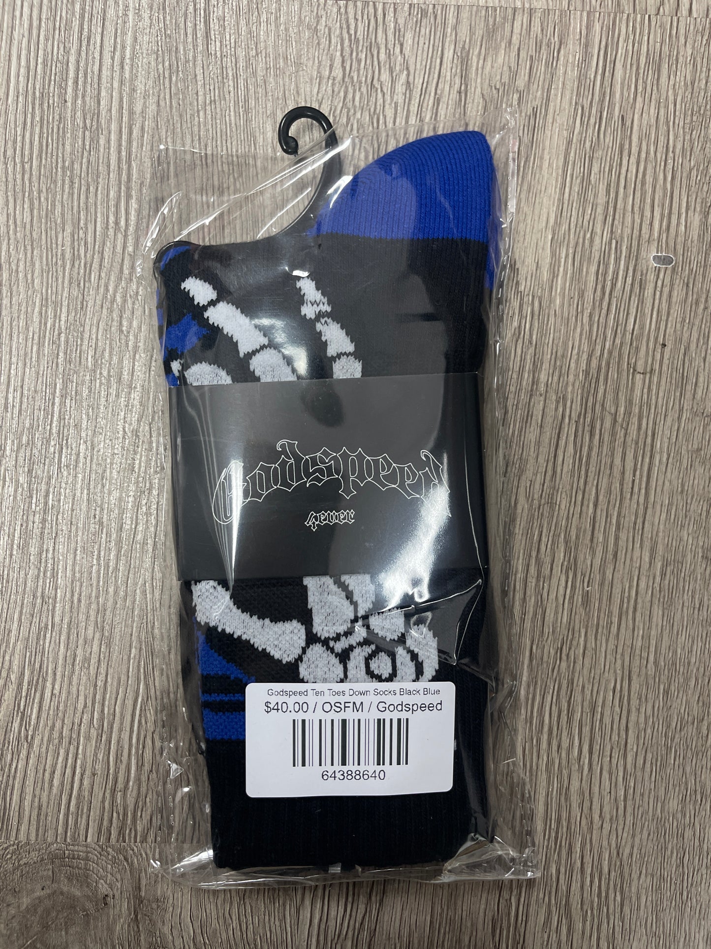 Godspeed Ten Toes Down Socks Black Blue