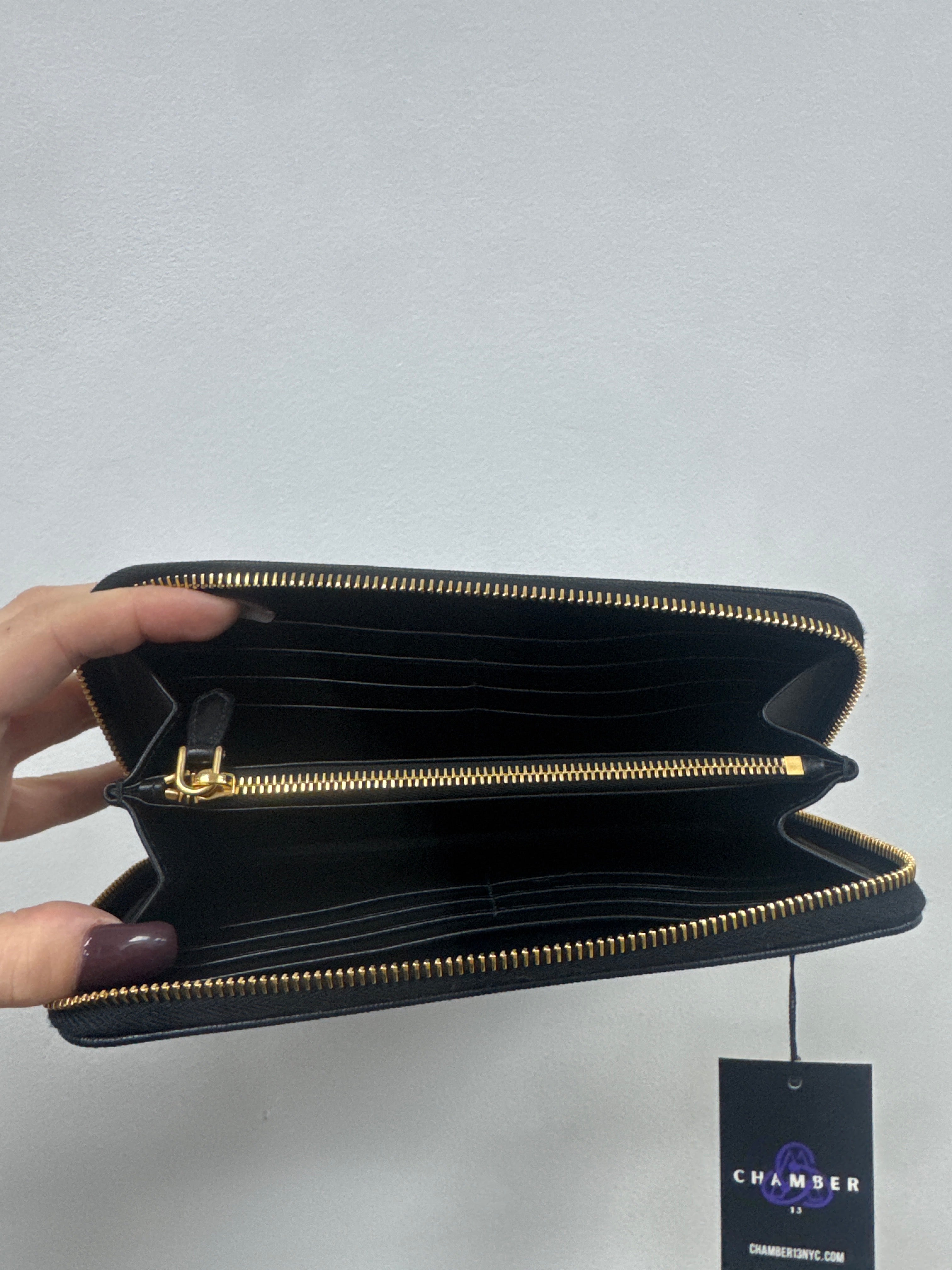 Prada Black Saffiano Long Wallet
