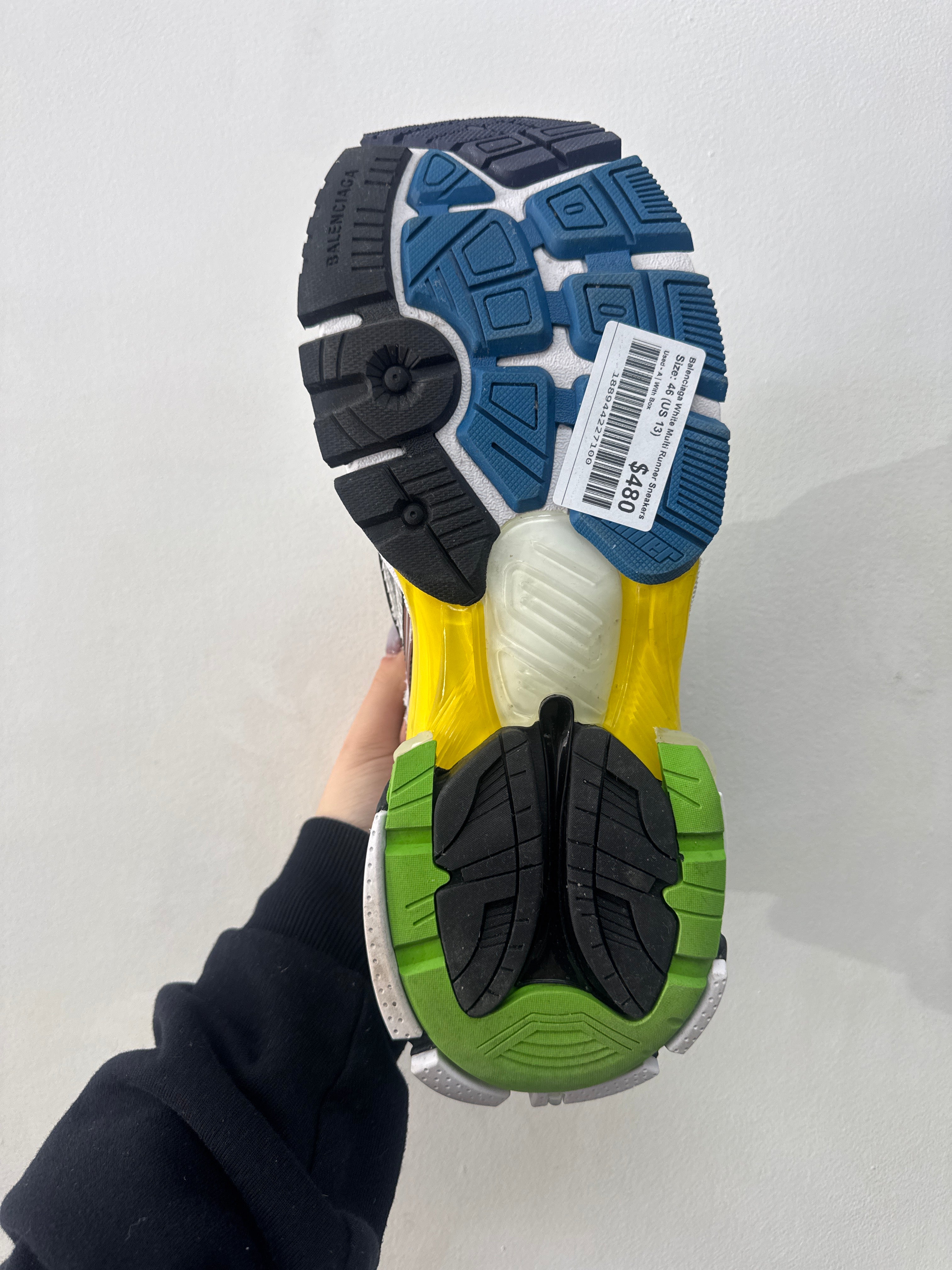 Balenciaga White Multi Runner Sneakers