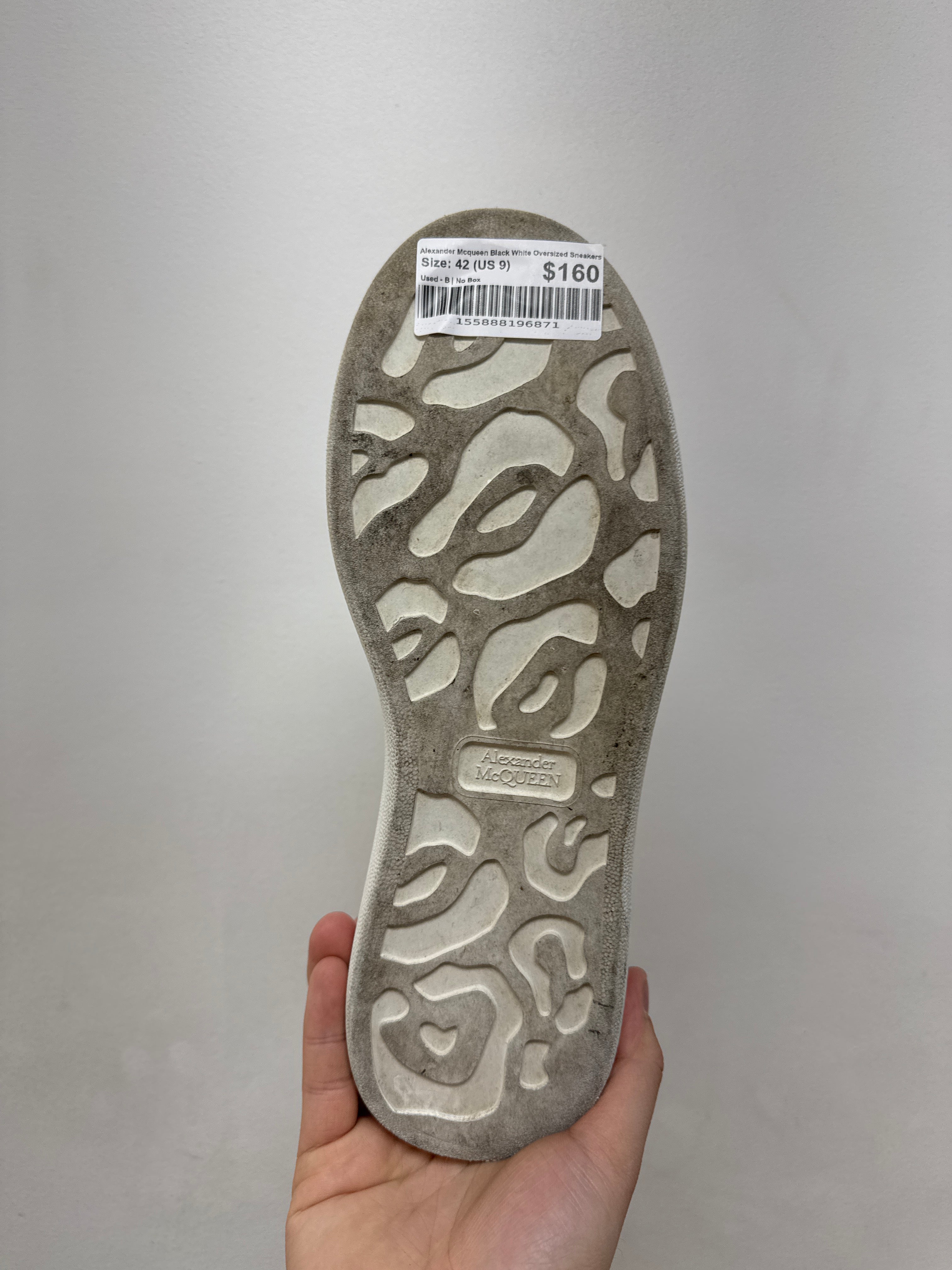 Alexander Mcqueen Black White Oversized Sneakers