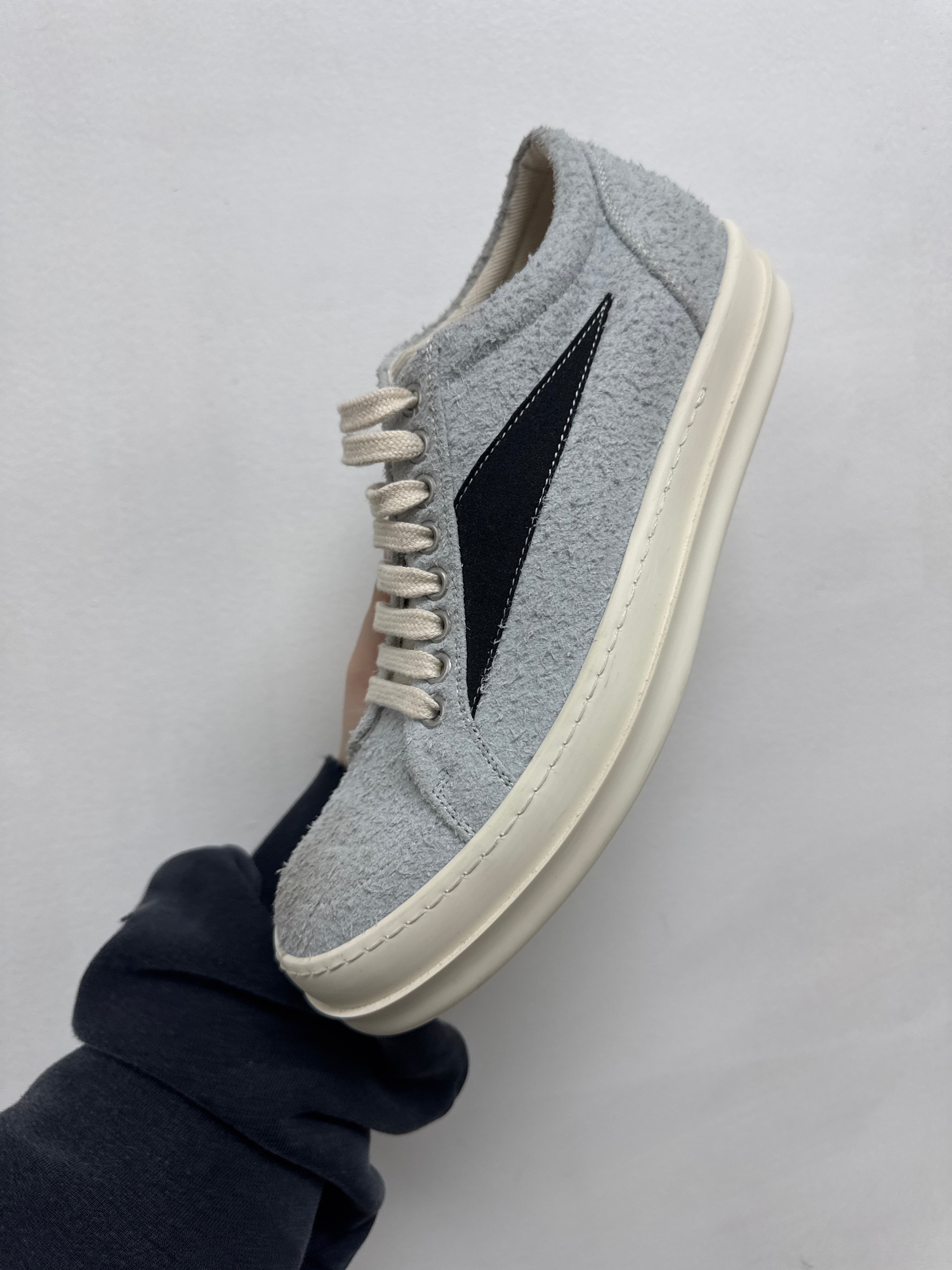 Rick Owens Oyster Grey Black Vintage Sneakers