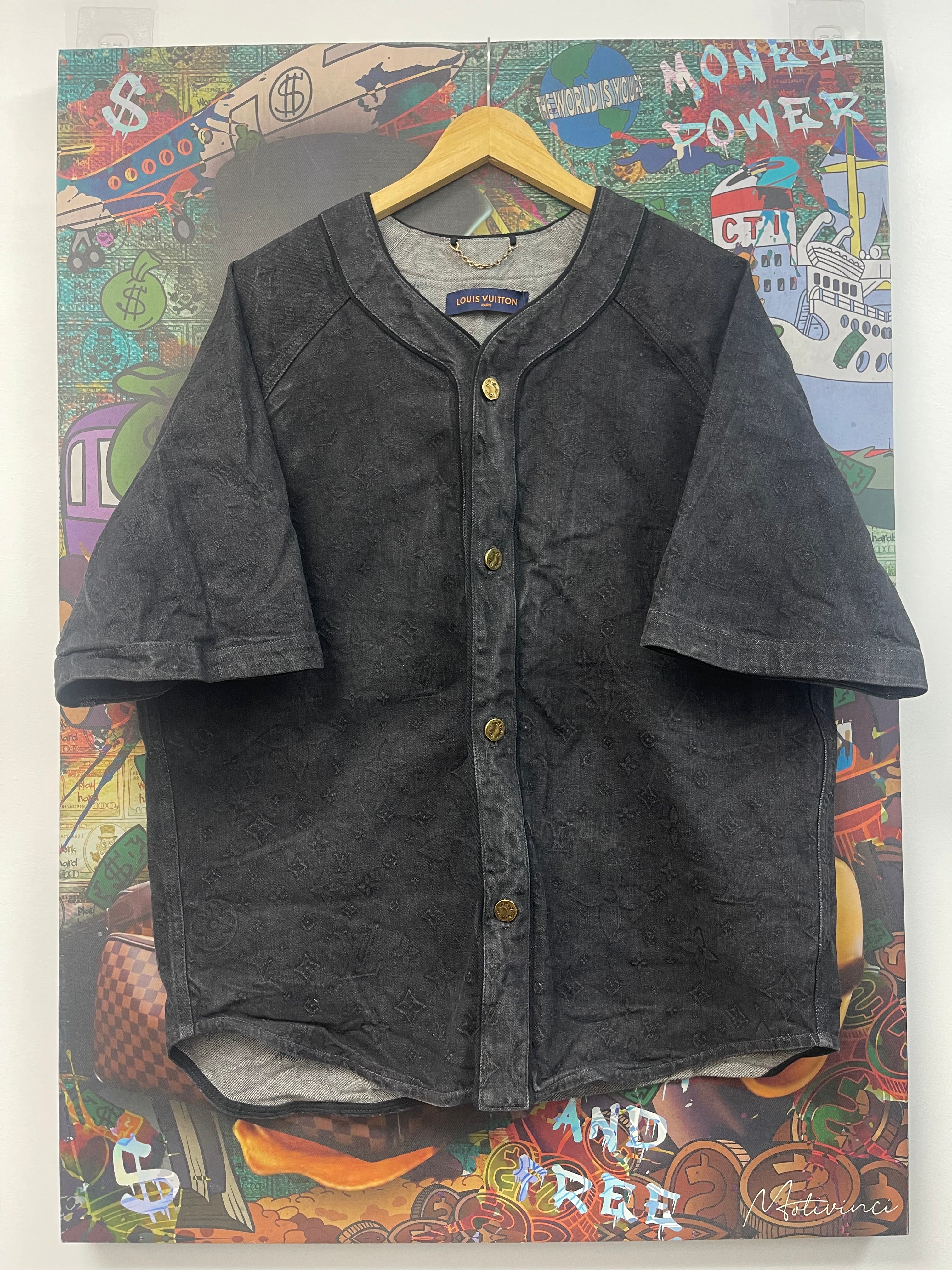 Louis Vuitton Black Monogram Denim Jersey