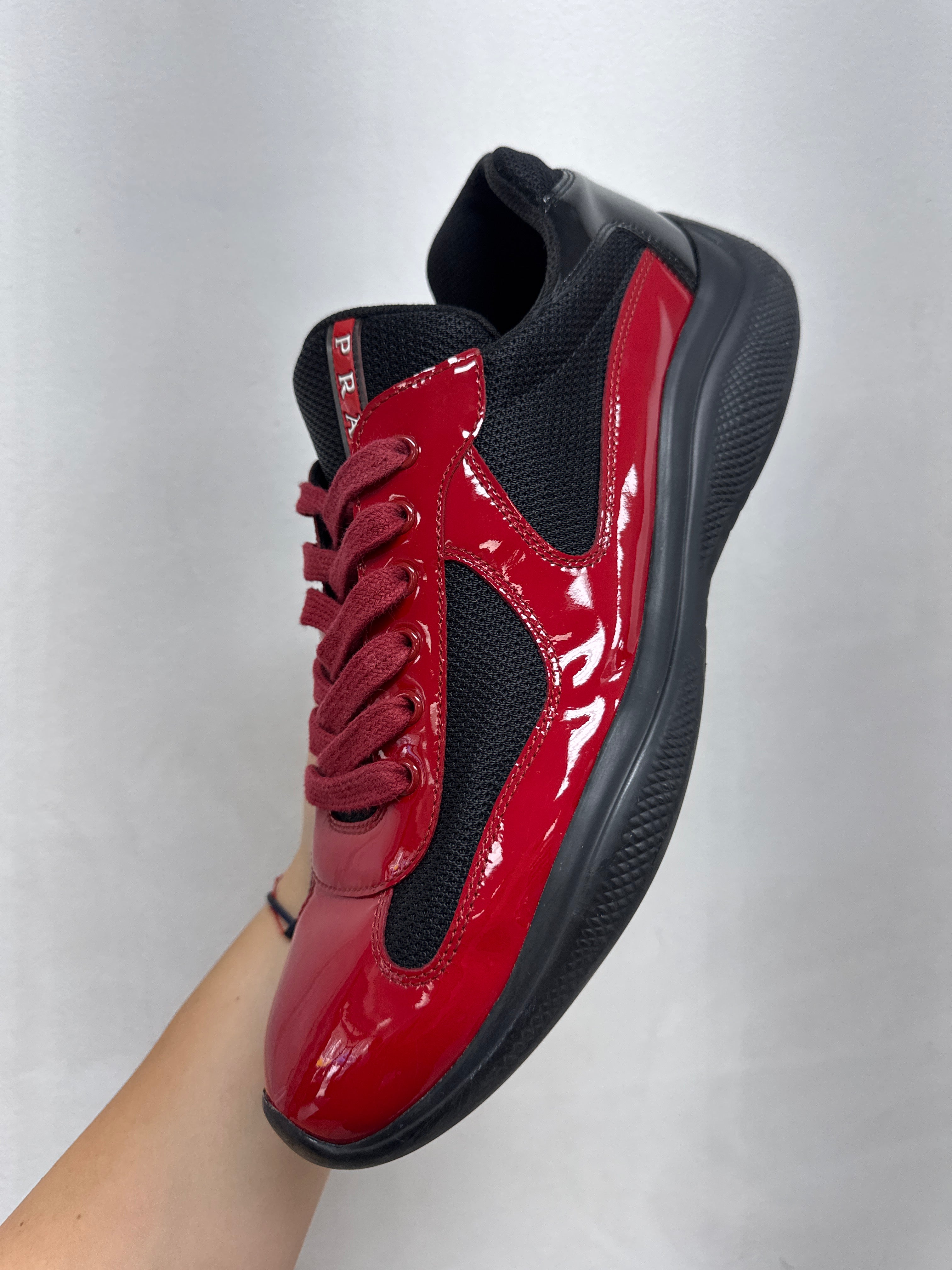 Prada Red Black Cups Sneakers
