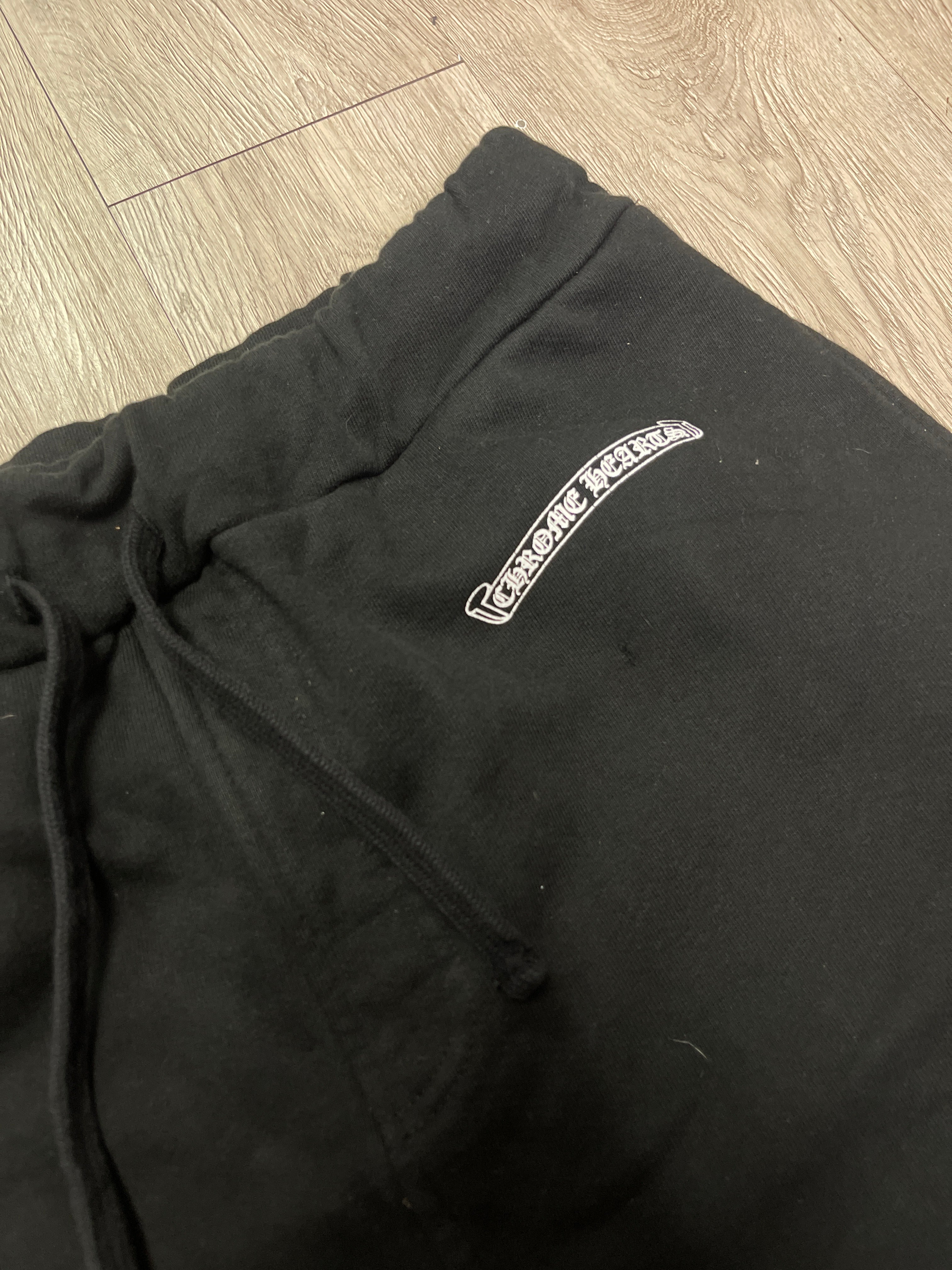 Chrome Hearts Black Scroll Logo Thick Sweats