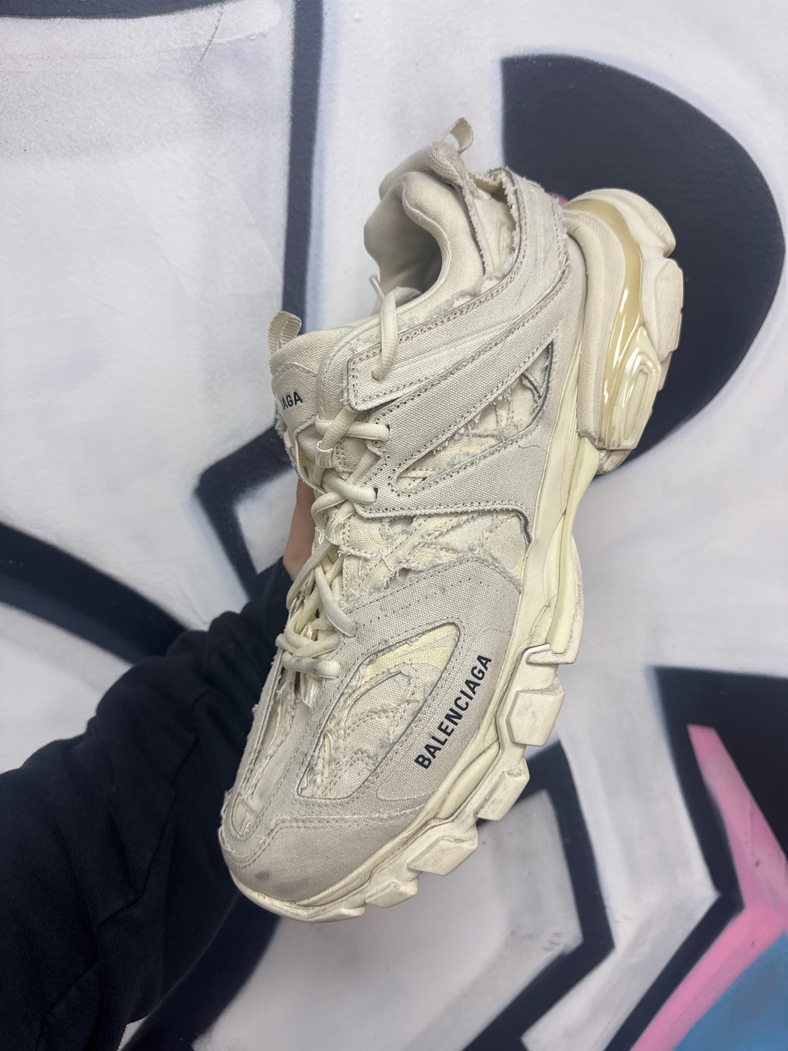 Balenciaga Track Distress Deniim Sneaker