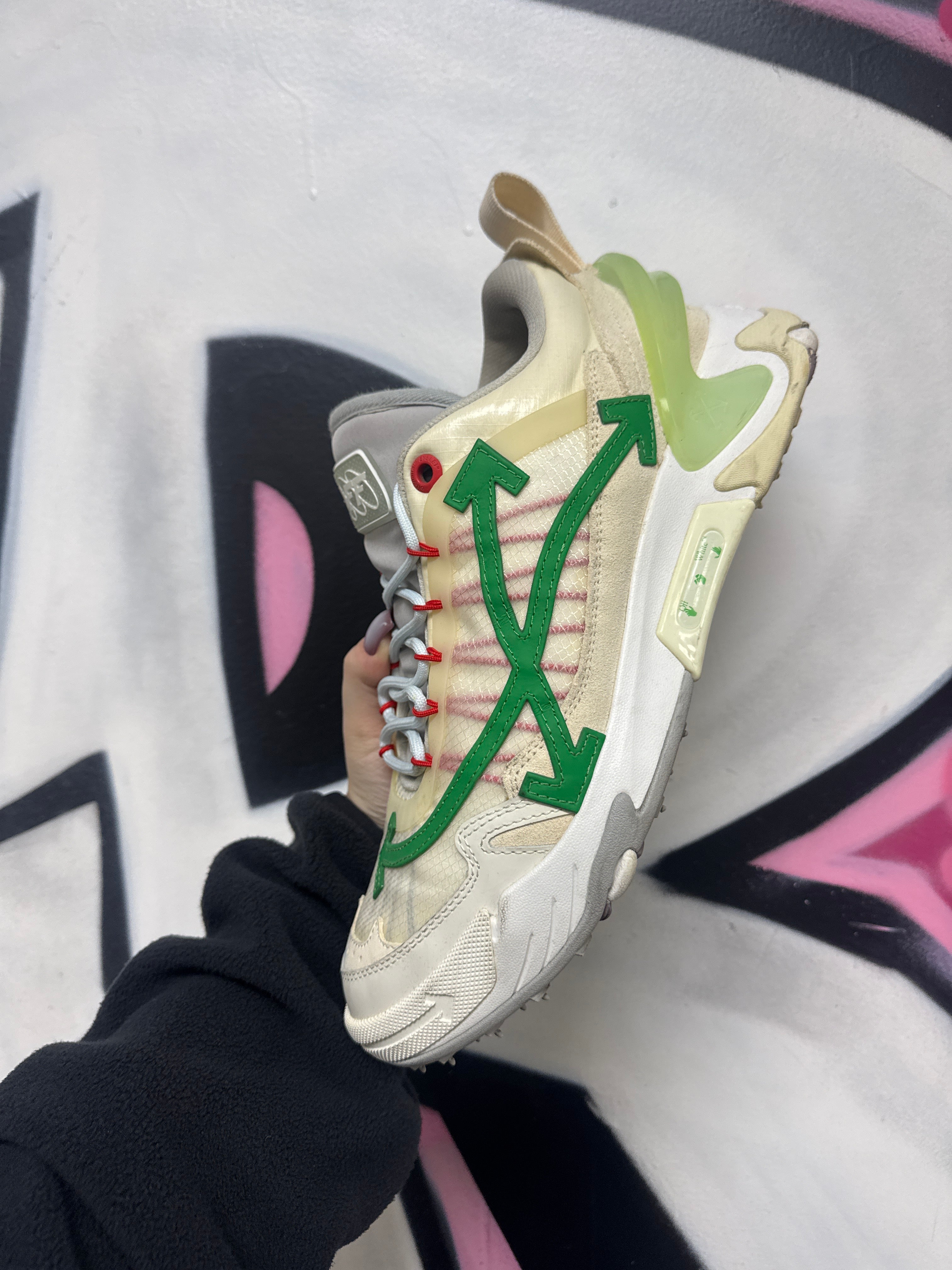 Off White White Green White Odessy Sneakers