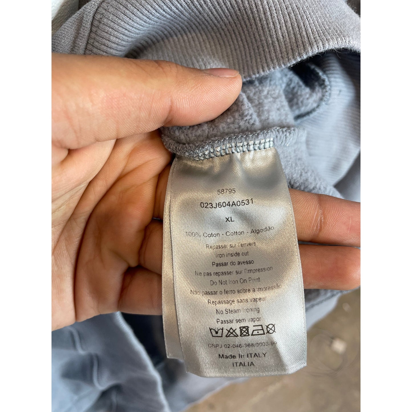 Dior Crewneck Daniel Arsham Powder Blue Chest Logo Used XL