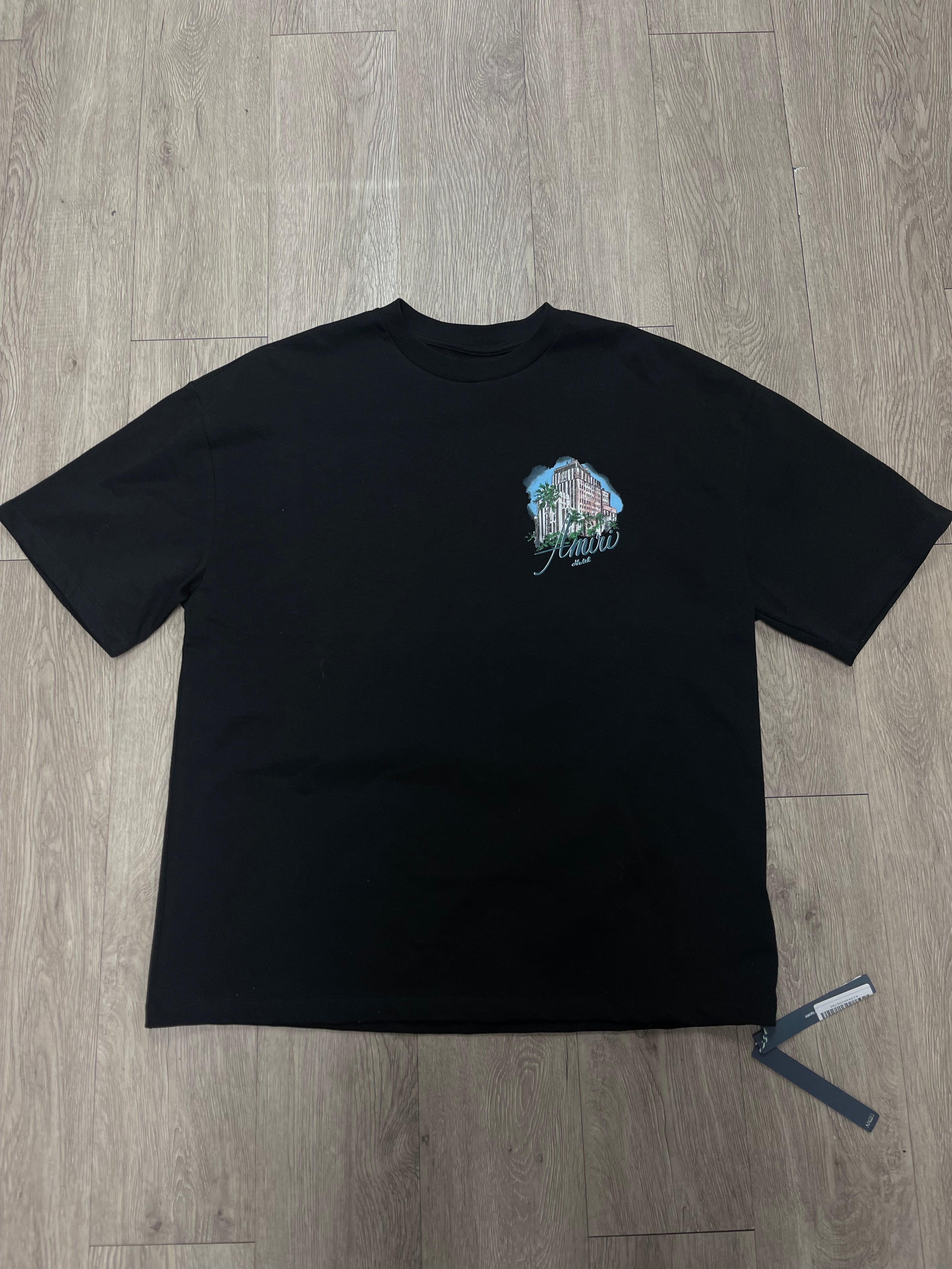 Amiri Black Hotel Oversized Tee