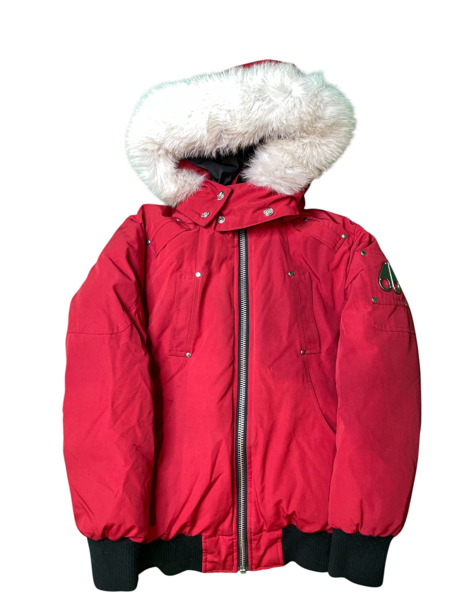 Moose Knuckle Red Fur Lined Coat Kids