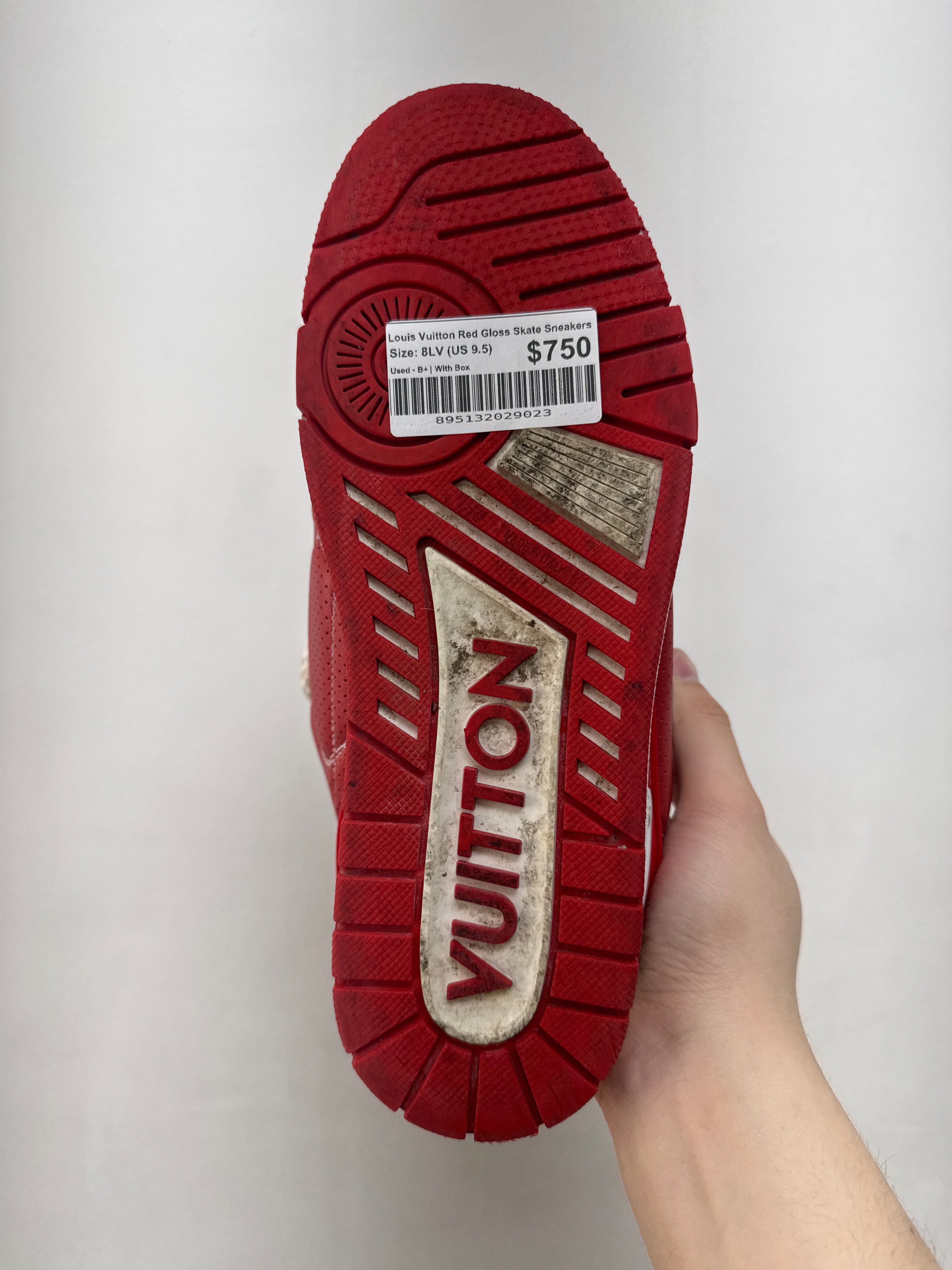 Louis Vuitton Red Gloss Skate Sneakers