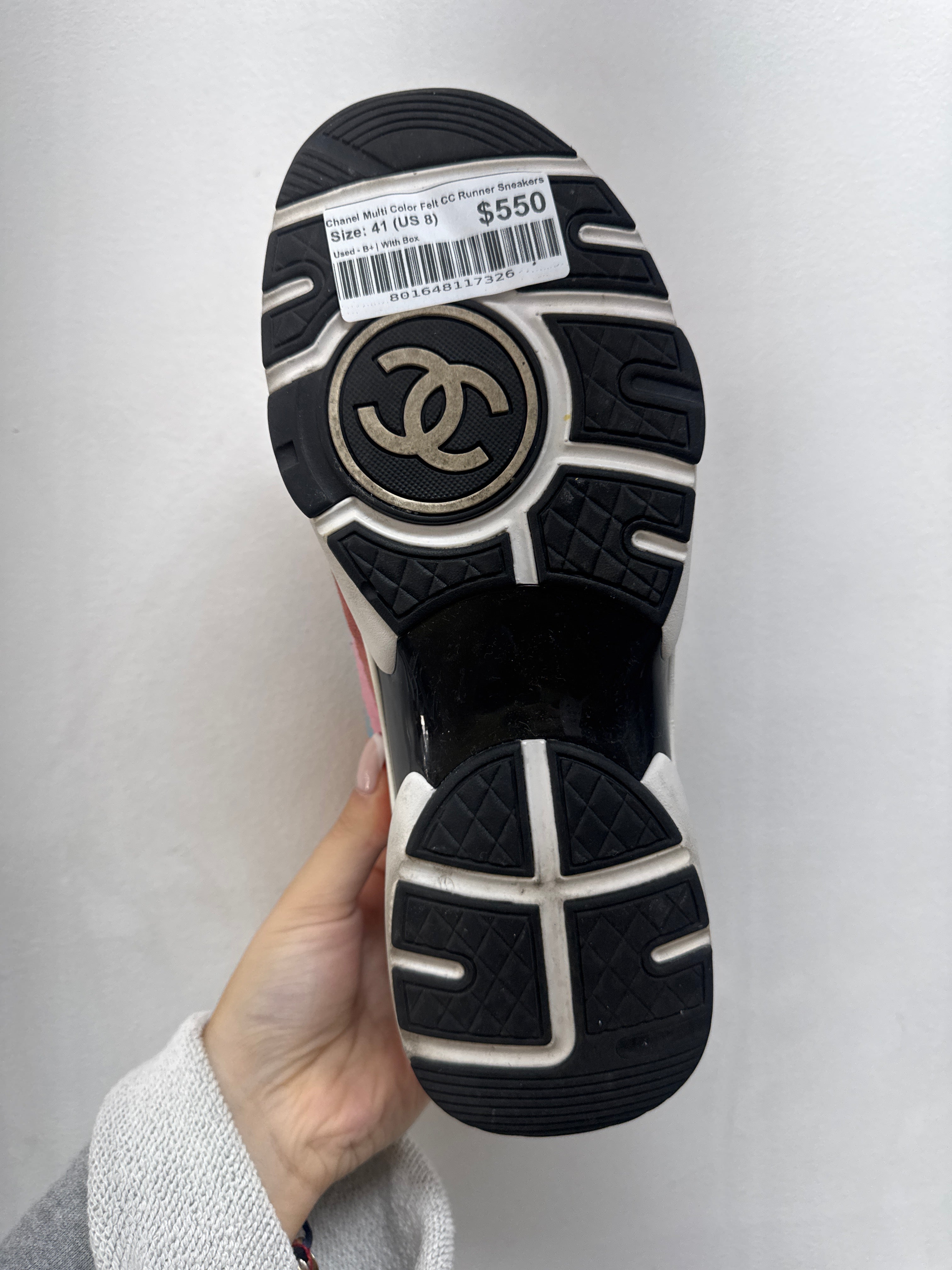 Chanel Multi Color Felt CC Runner Sneakers