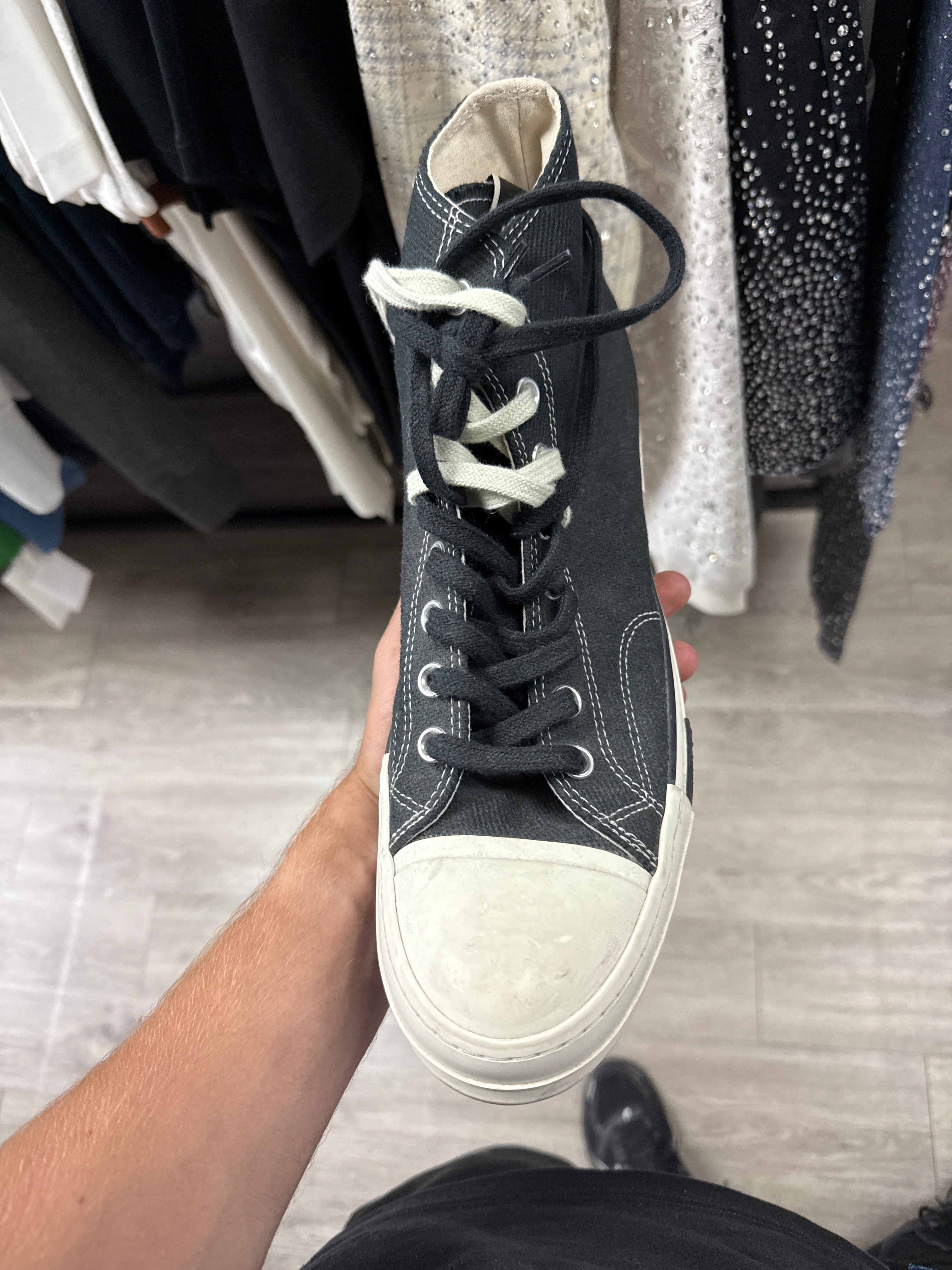 Rick Owens Drkshdw Converse High Top Used 11.5 No Box