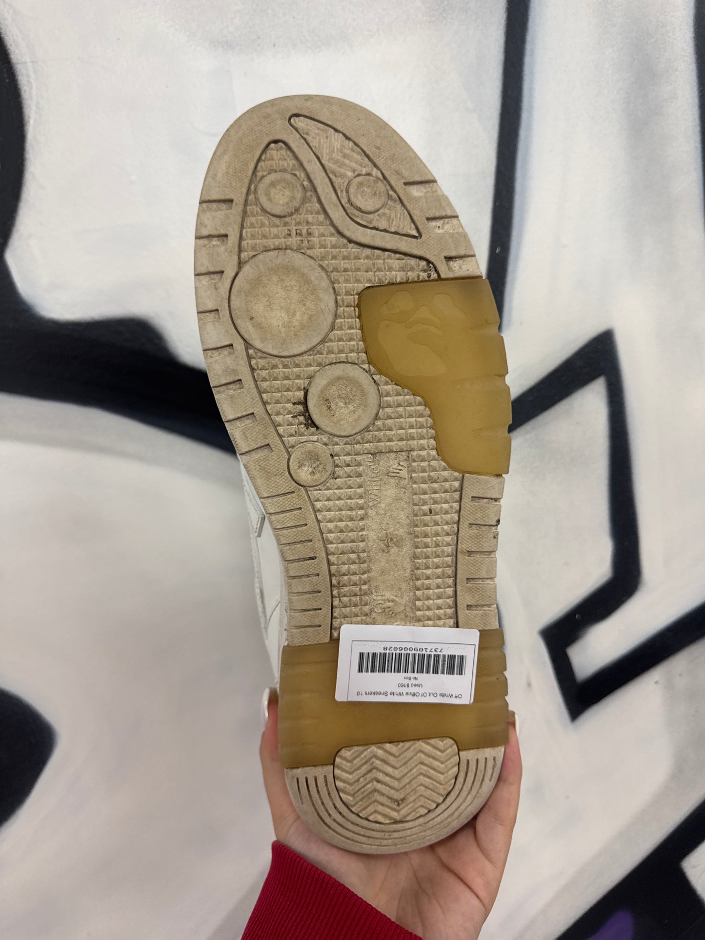Off White Out Of Office White Sneakers Used No Box