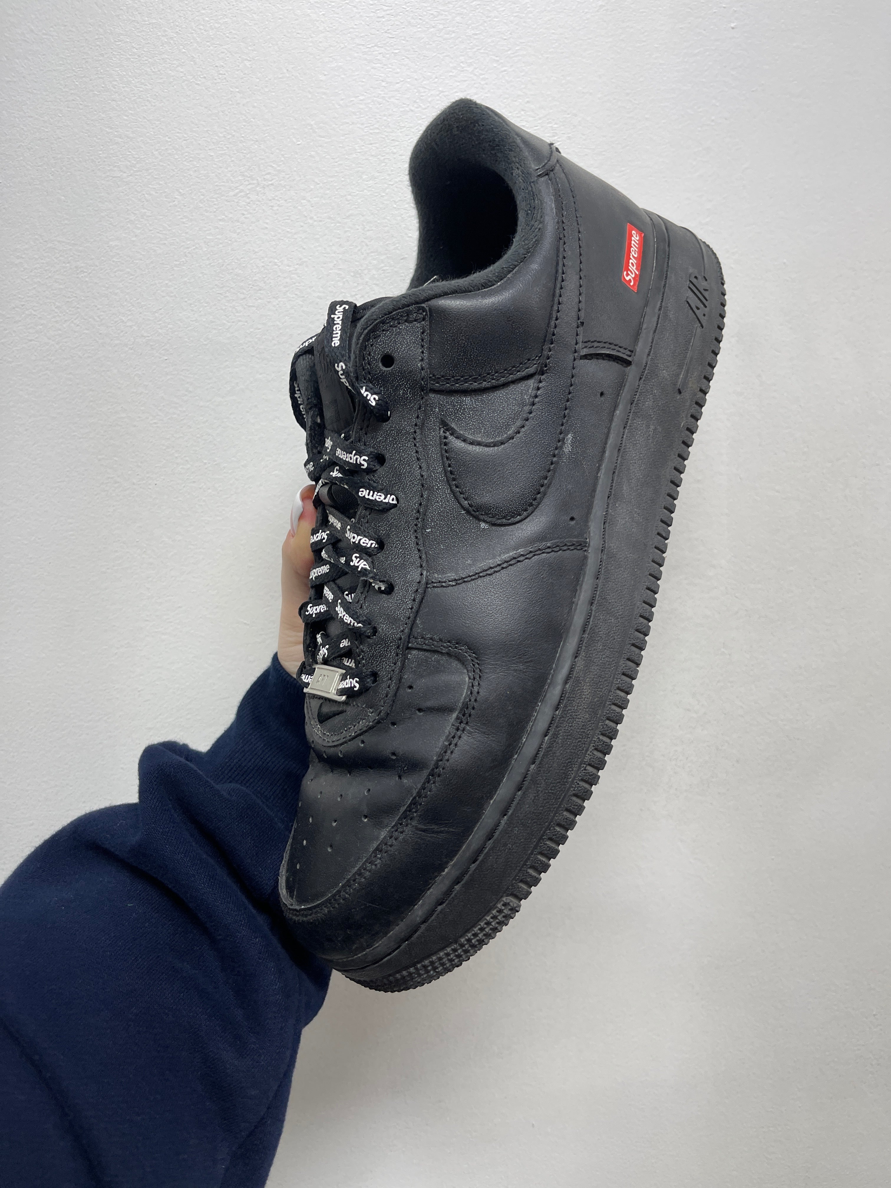 Nike x Supreme AF1 Black Red Sneakers