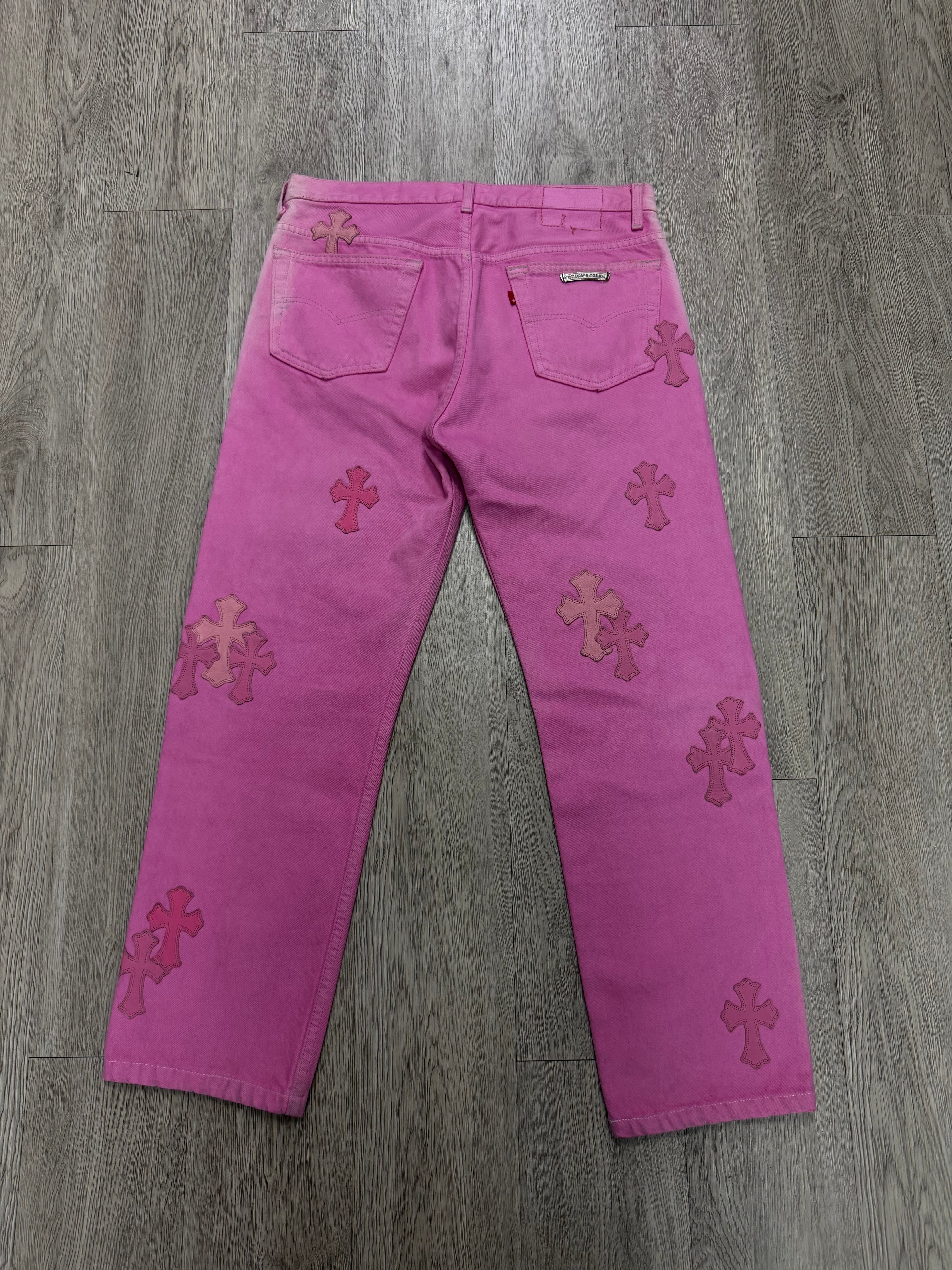 Chrome Hearts Pink Sex Records Levi's 501 Jeans