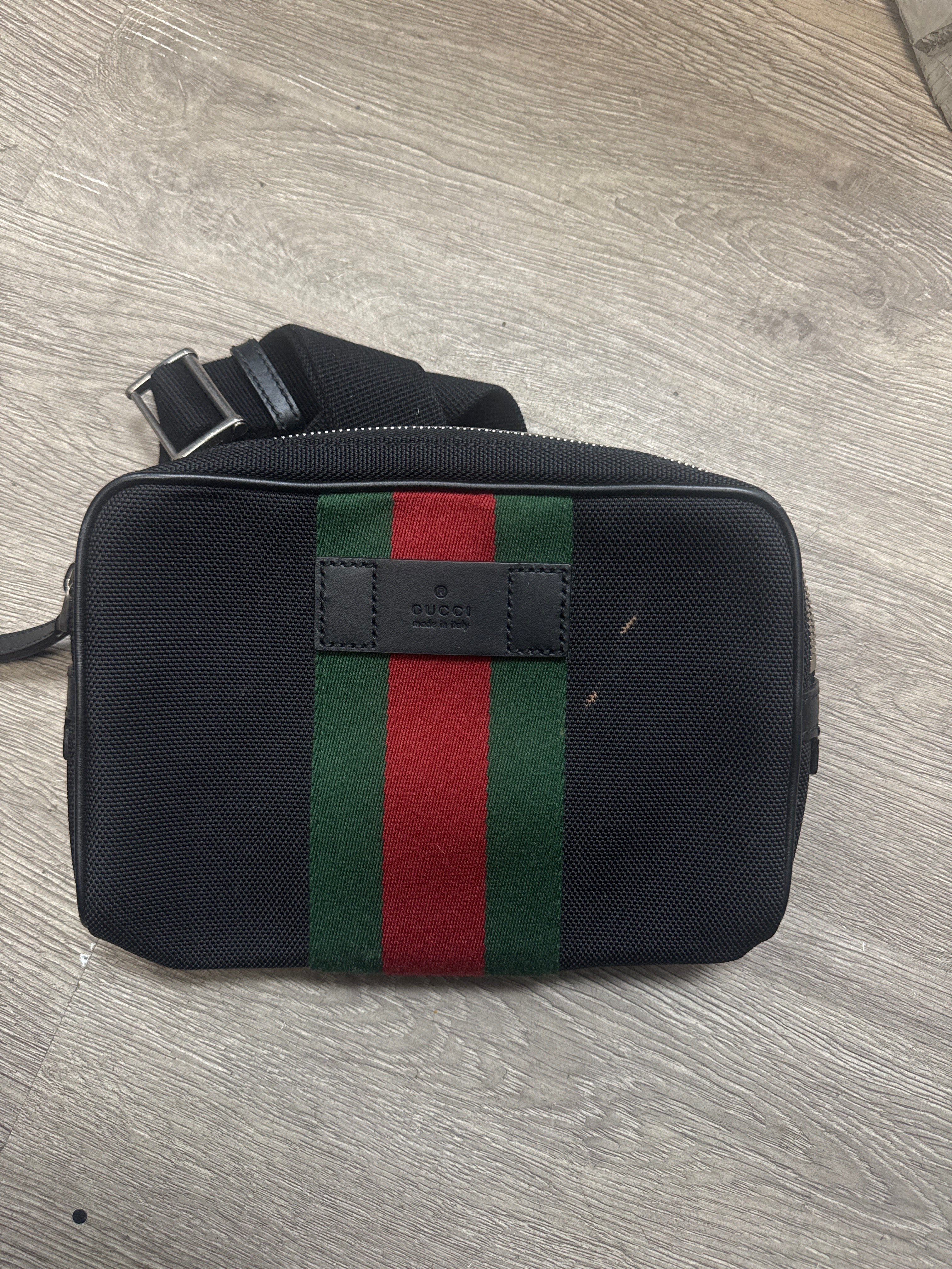Gucci Black Canvas Belt Bag