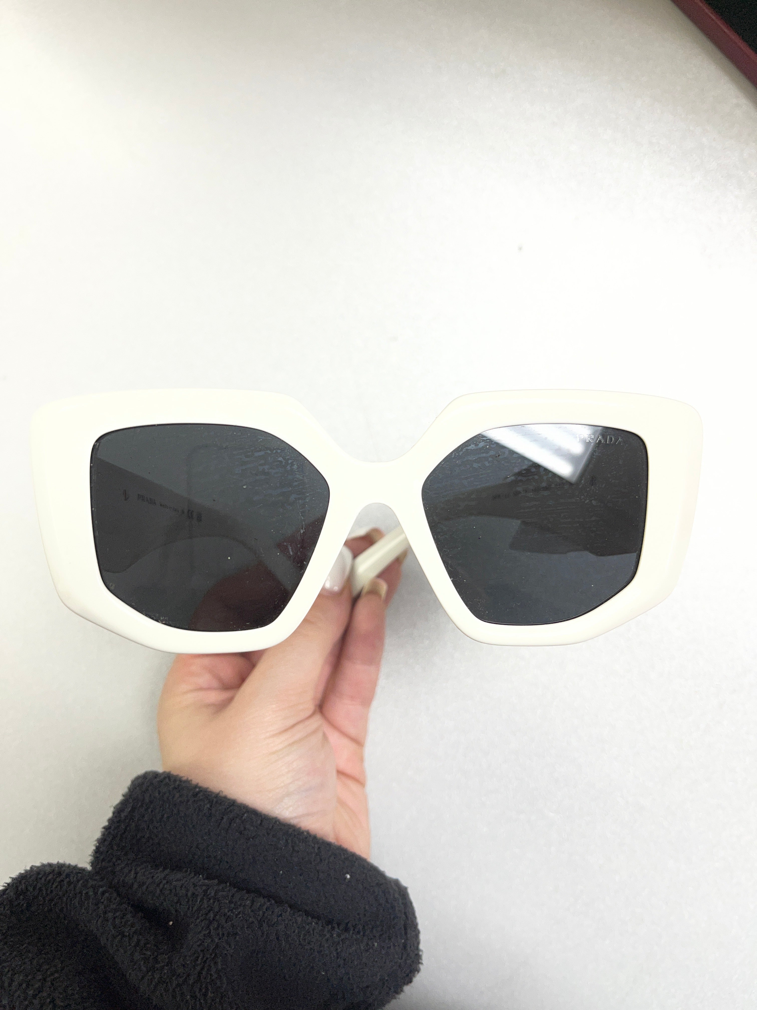 Prada White Silver PR14ZS Sunglasses