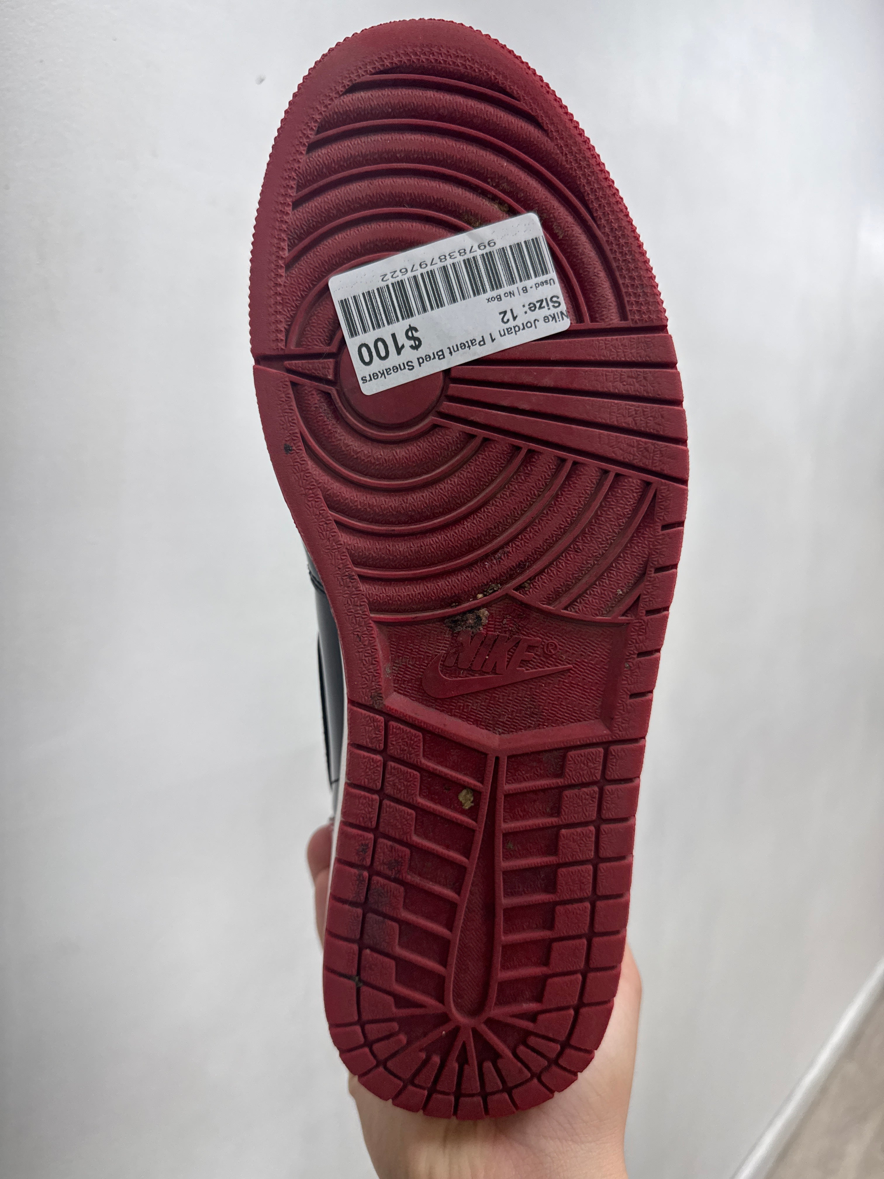 Nike Jordan 1 Patent Bred Sneakers