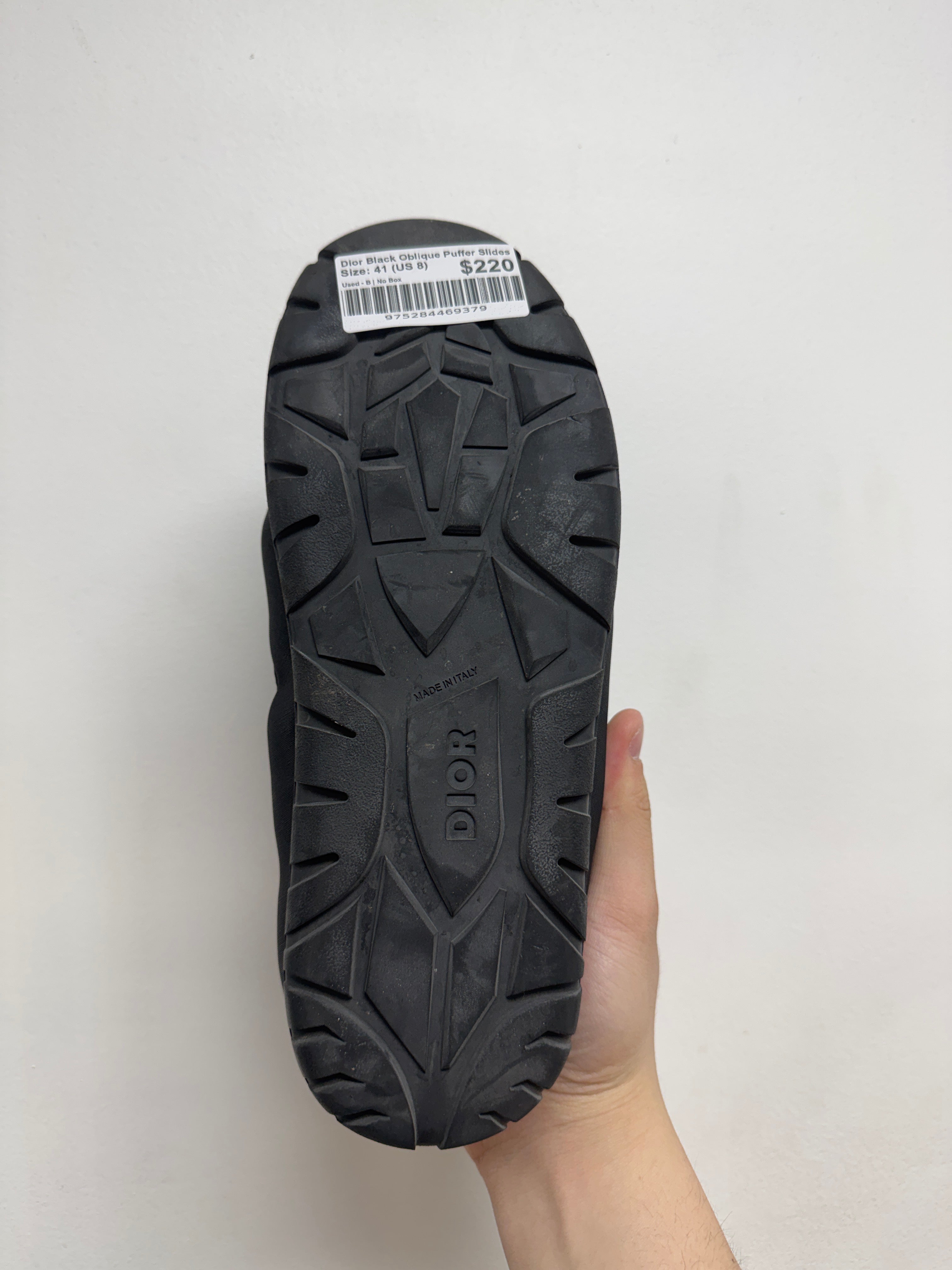 Dior Black Oblique Puffer Slides