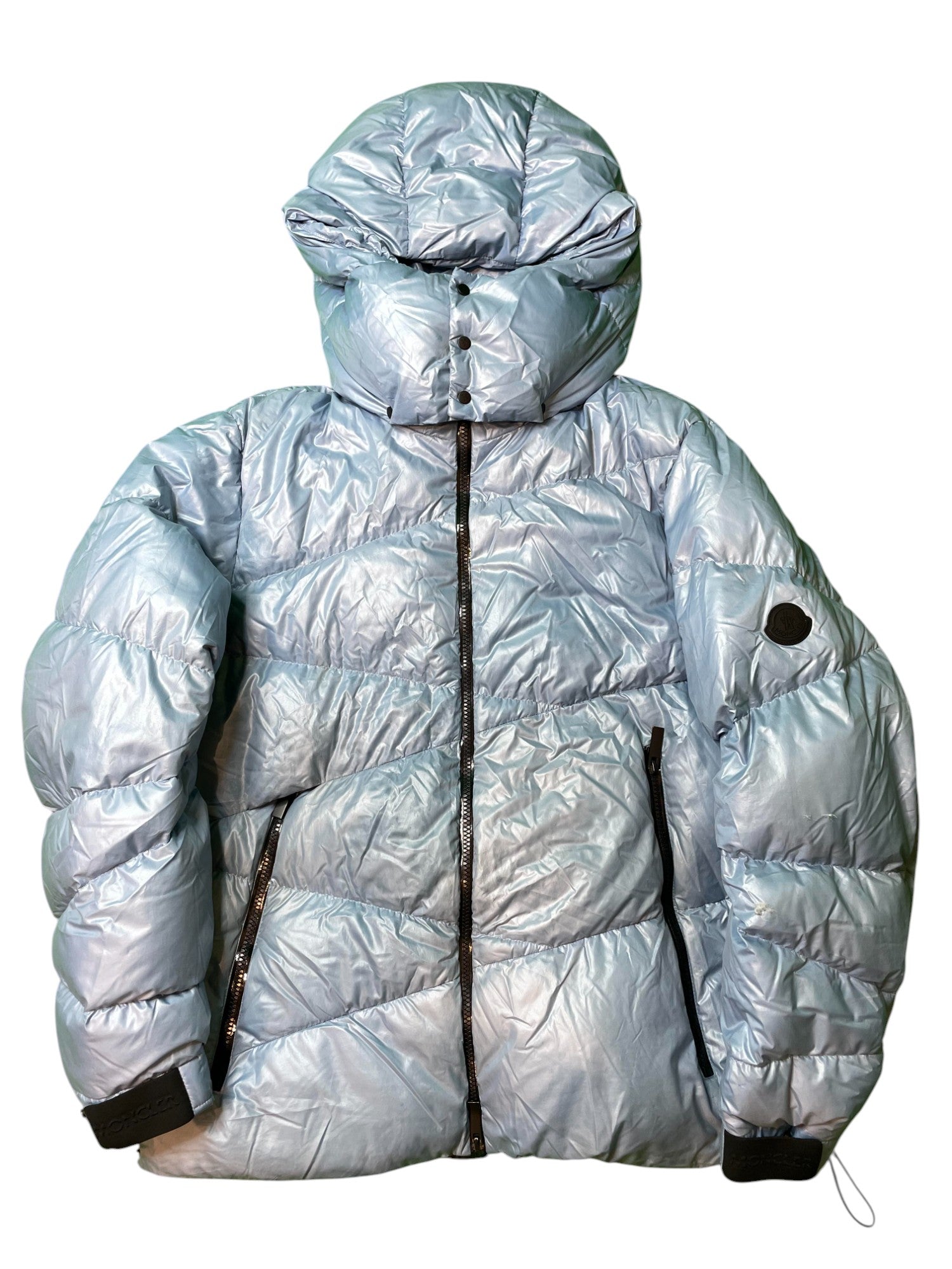 Moncler Blue & Black Puffer Coat Kids