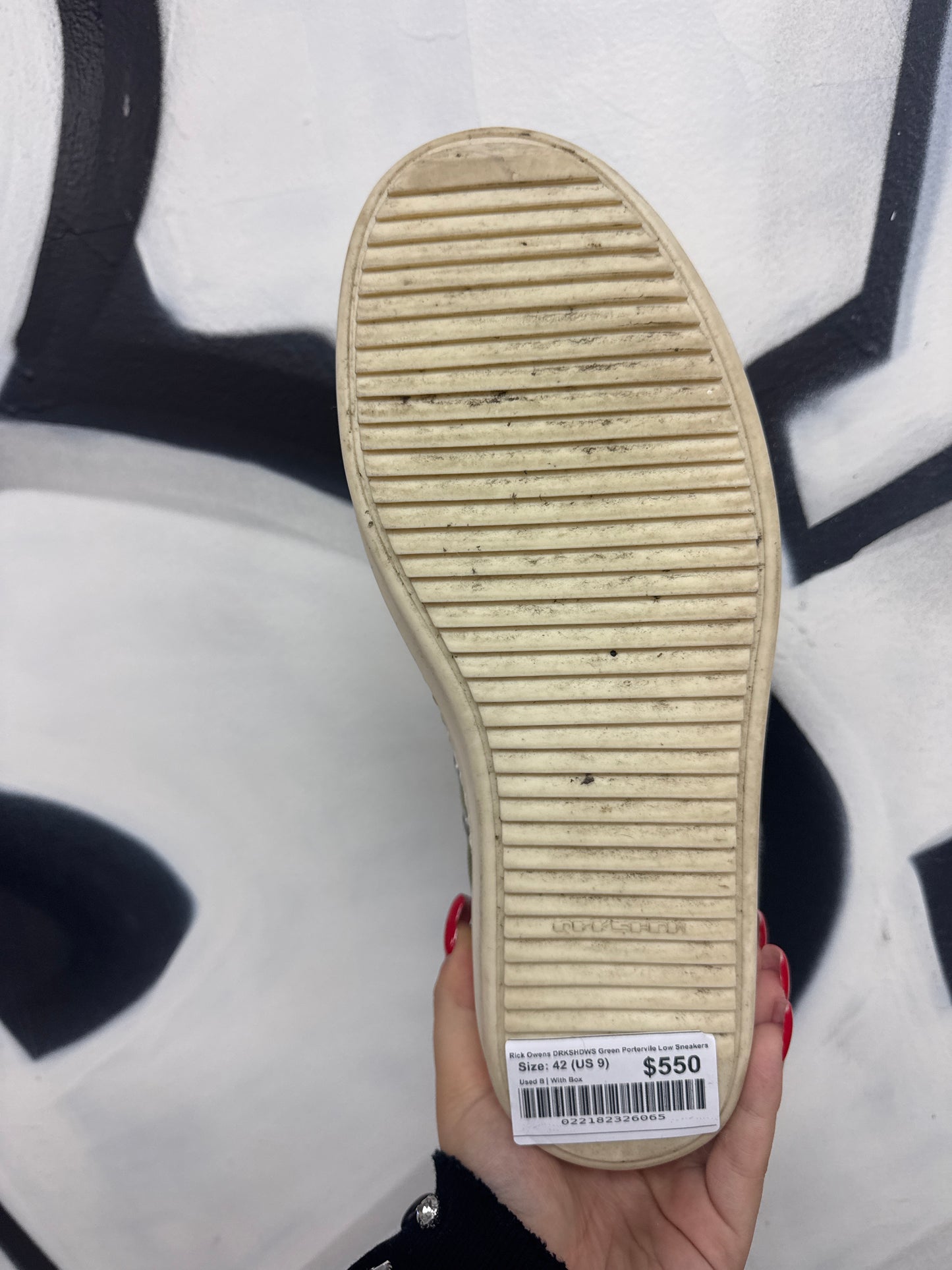 Rick Owens DRKSHDWS Green Portervile Low Sneakers