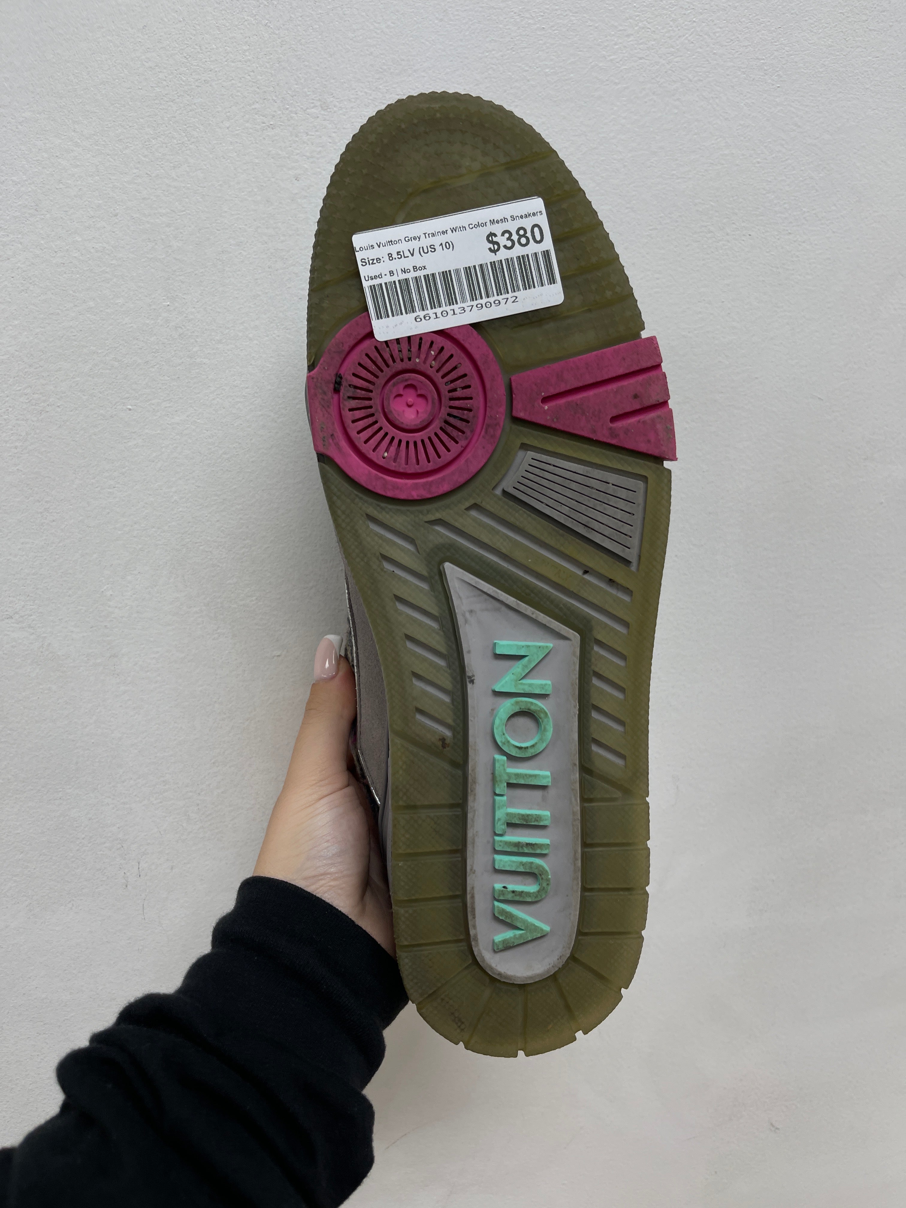 Louis Vuitton Grey Trainer With Color Mesh Sneakers