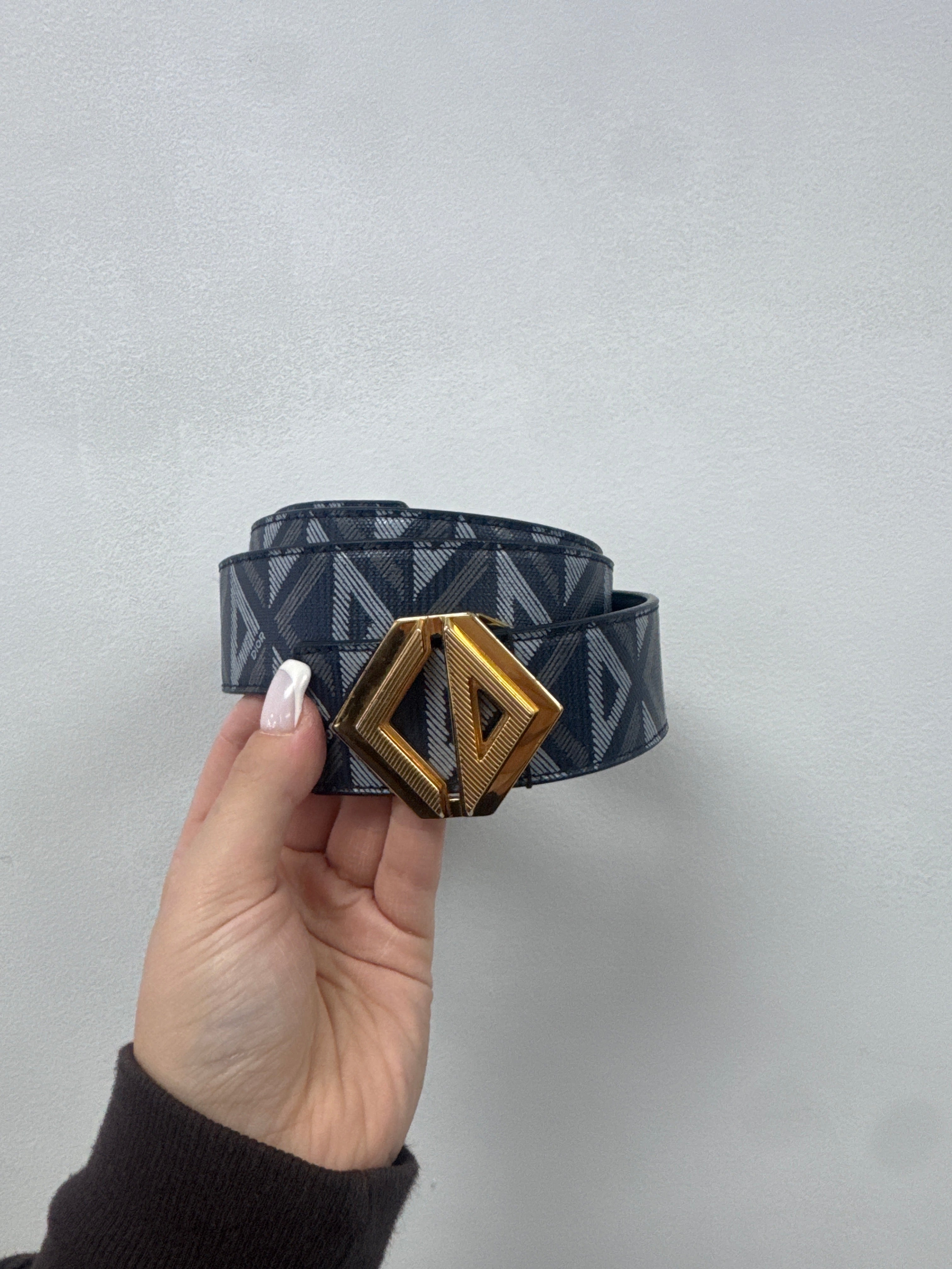 Dior Navy Gold CD Diamond (90-36) Belt