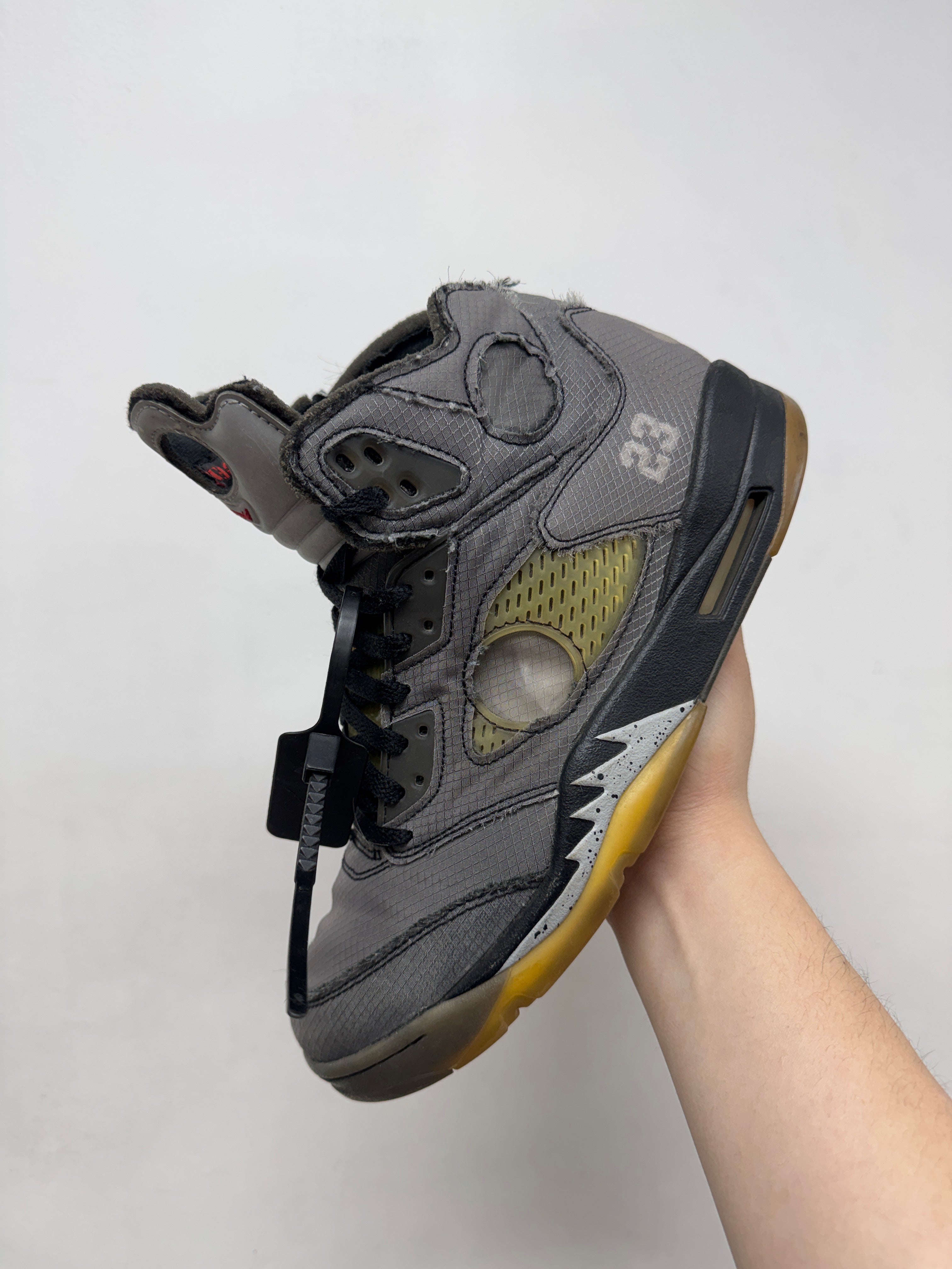 Jordan 5 Off White Muslin Sneakers