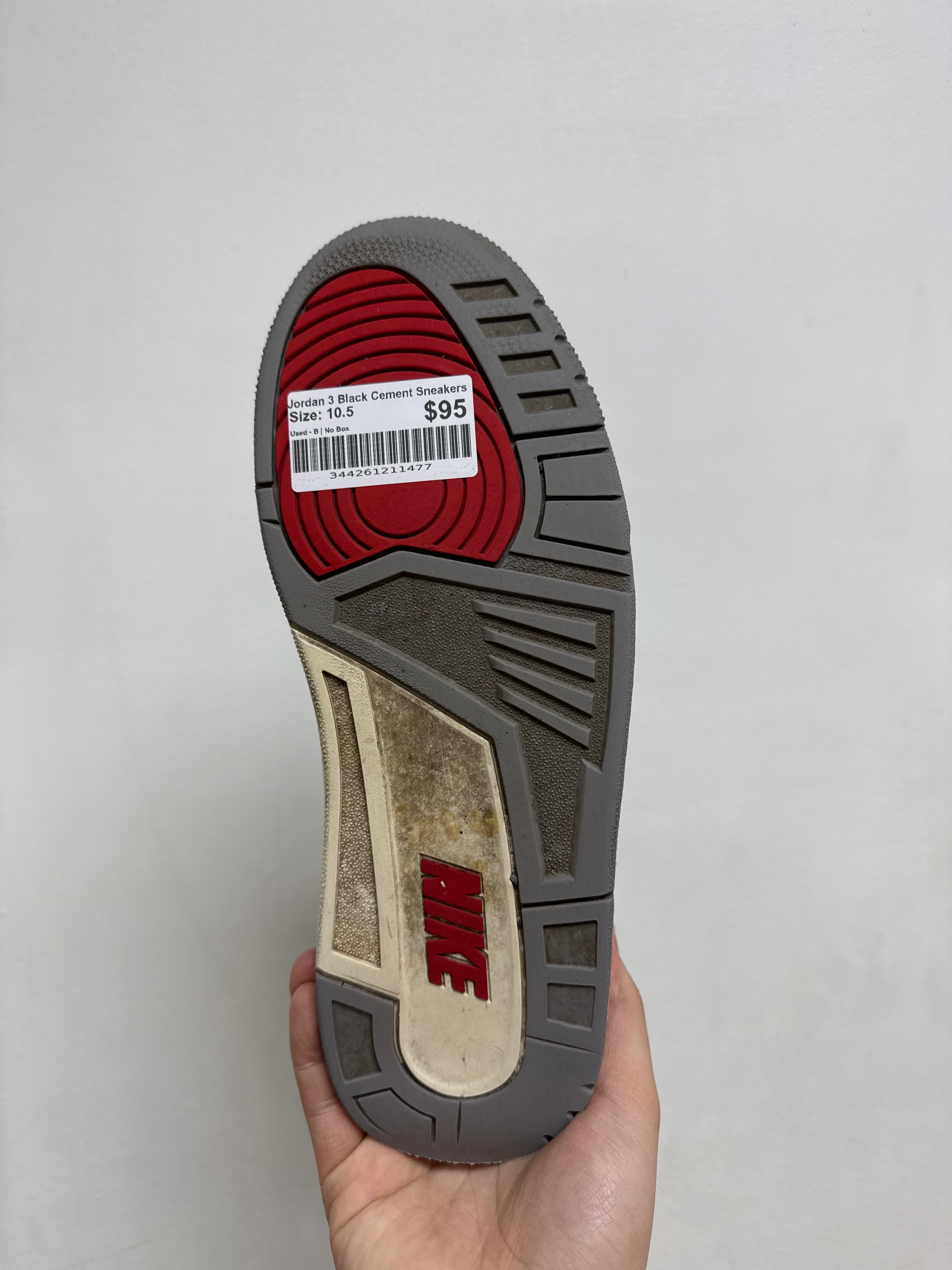 Jordan 3 Black Cement Sneakers
