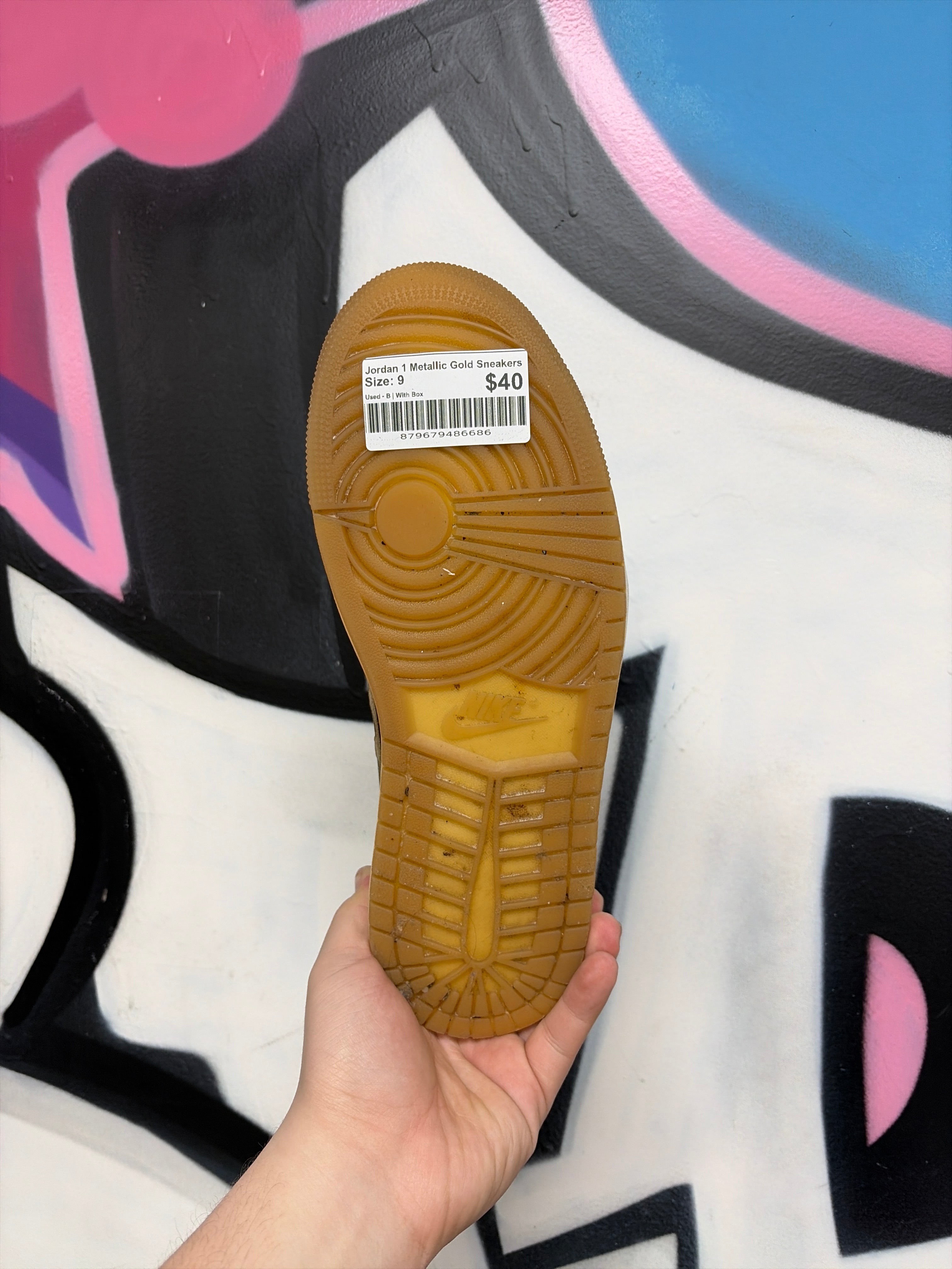 Jordan 1 Metallic Gold Sneakers