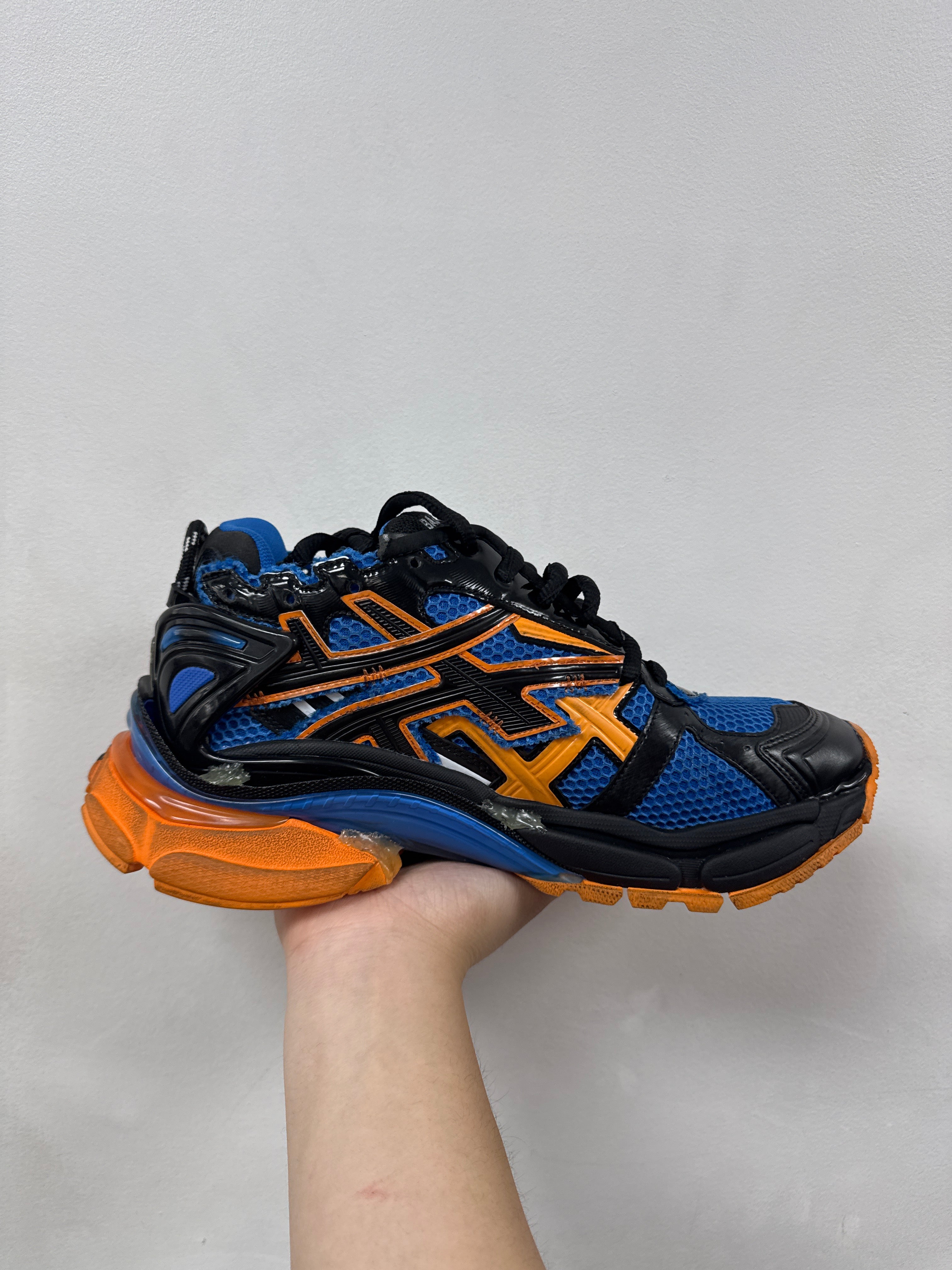 Balenciaga Blue Orange Chunky Runner Sneakers