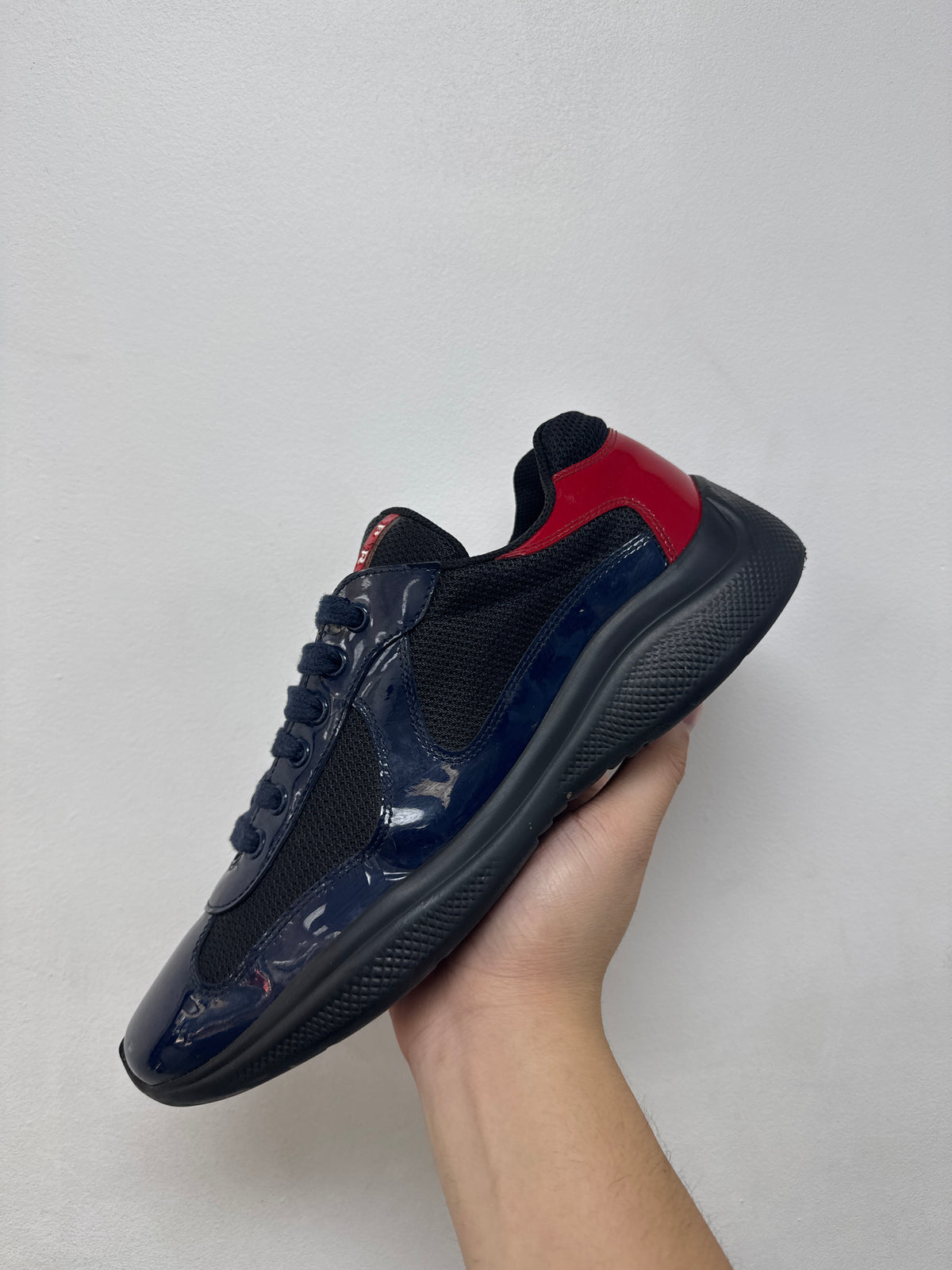 Prada Navy Red Cups (Flawed) Sneakers