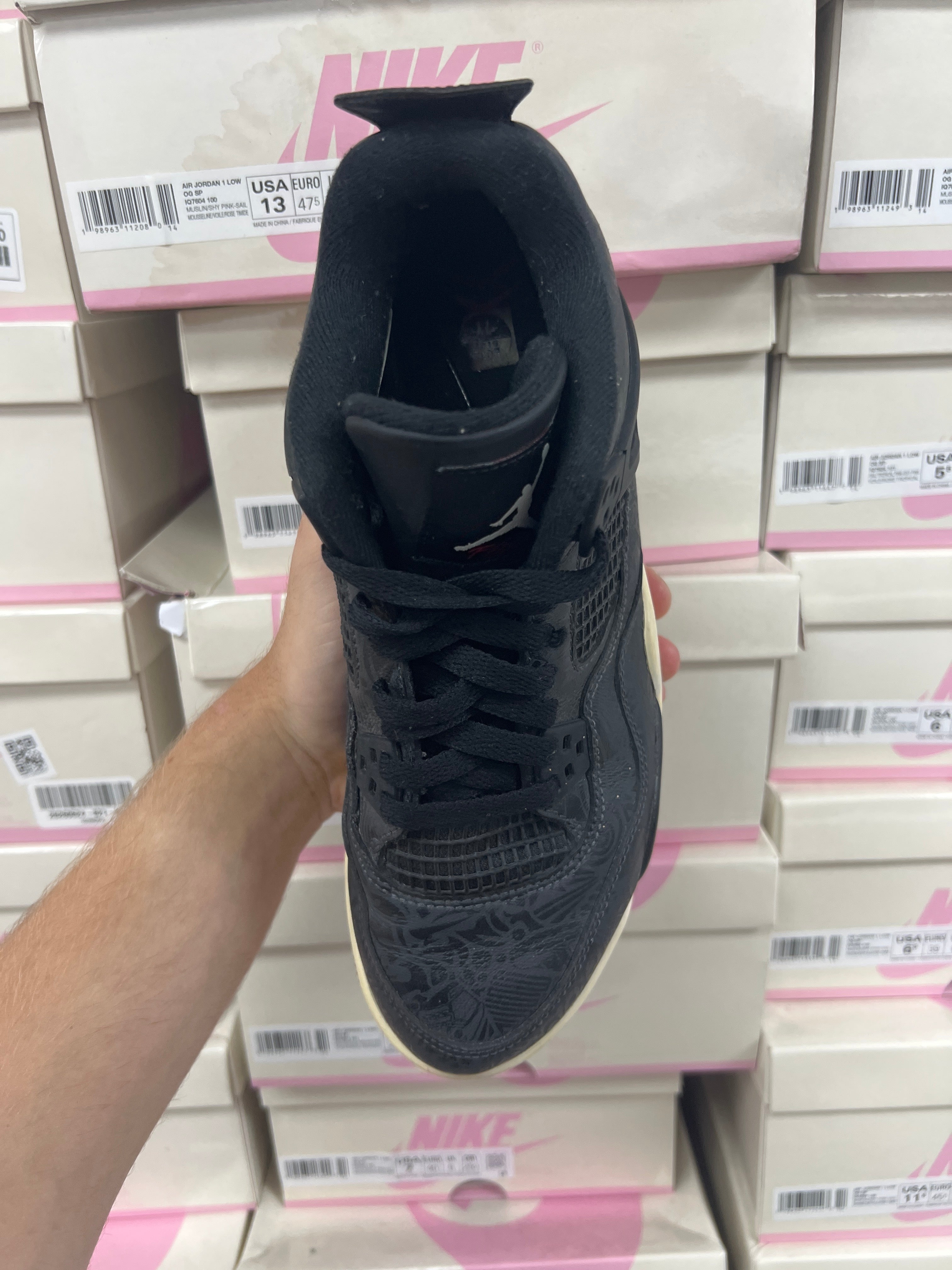 Jordan 4 Black Laser Sneakers